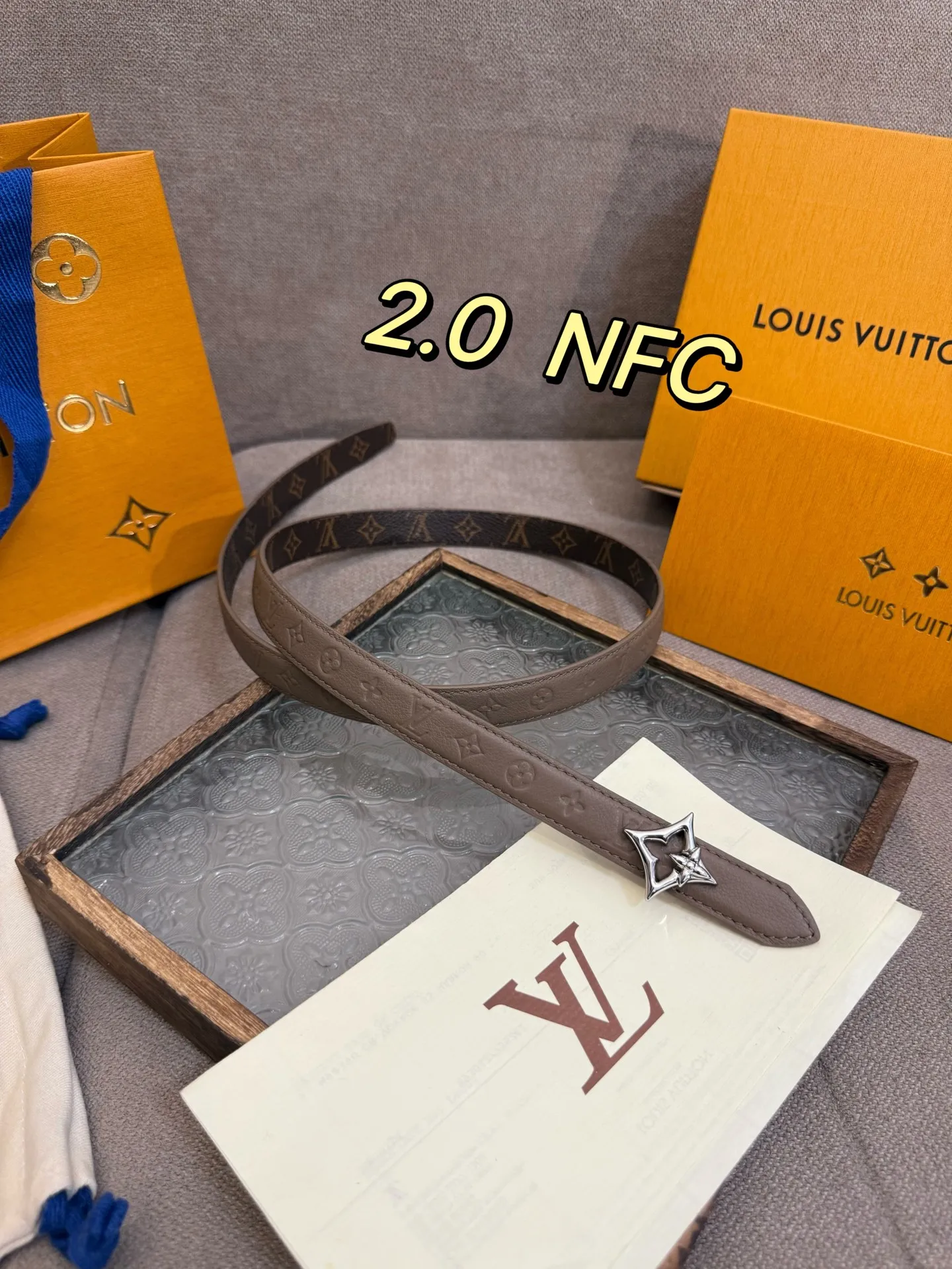 LVFlowergram 20mm Monogram Empreinte小牛皮 女士皮带 - 细节图 3