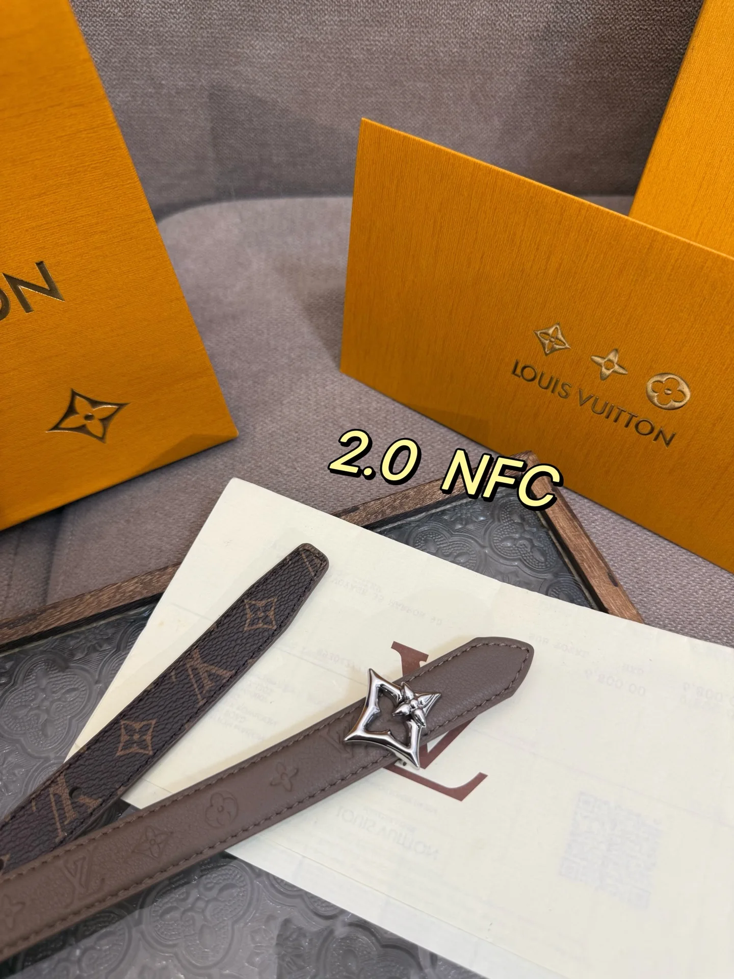 LVFlowergram 20mm Monogram Empreinte小牛皮 女士皮带 - 细节图 5