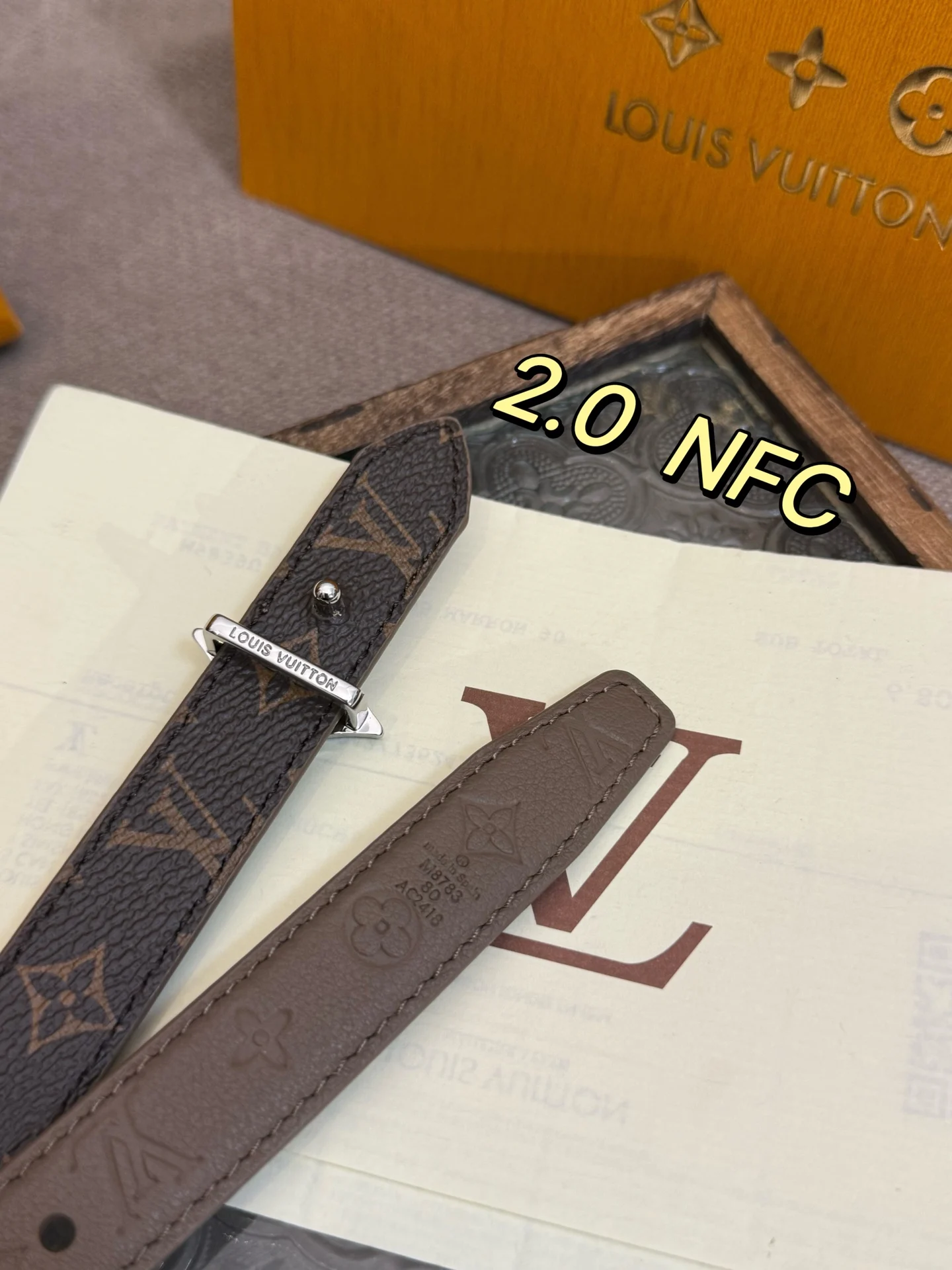 LVFlowergram 20mm Monogram Empreinte小牛皮 女士皮带 - 细节图 6