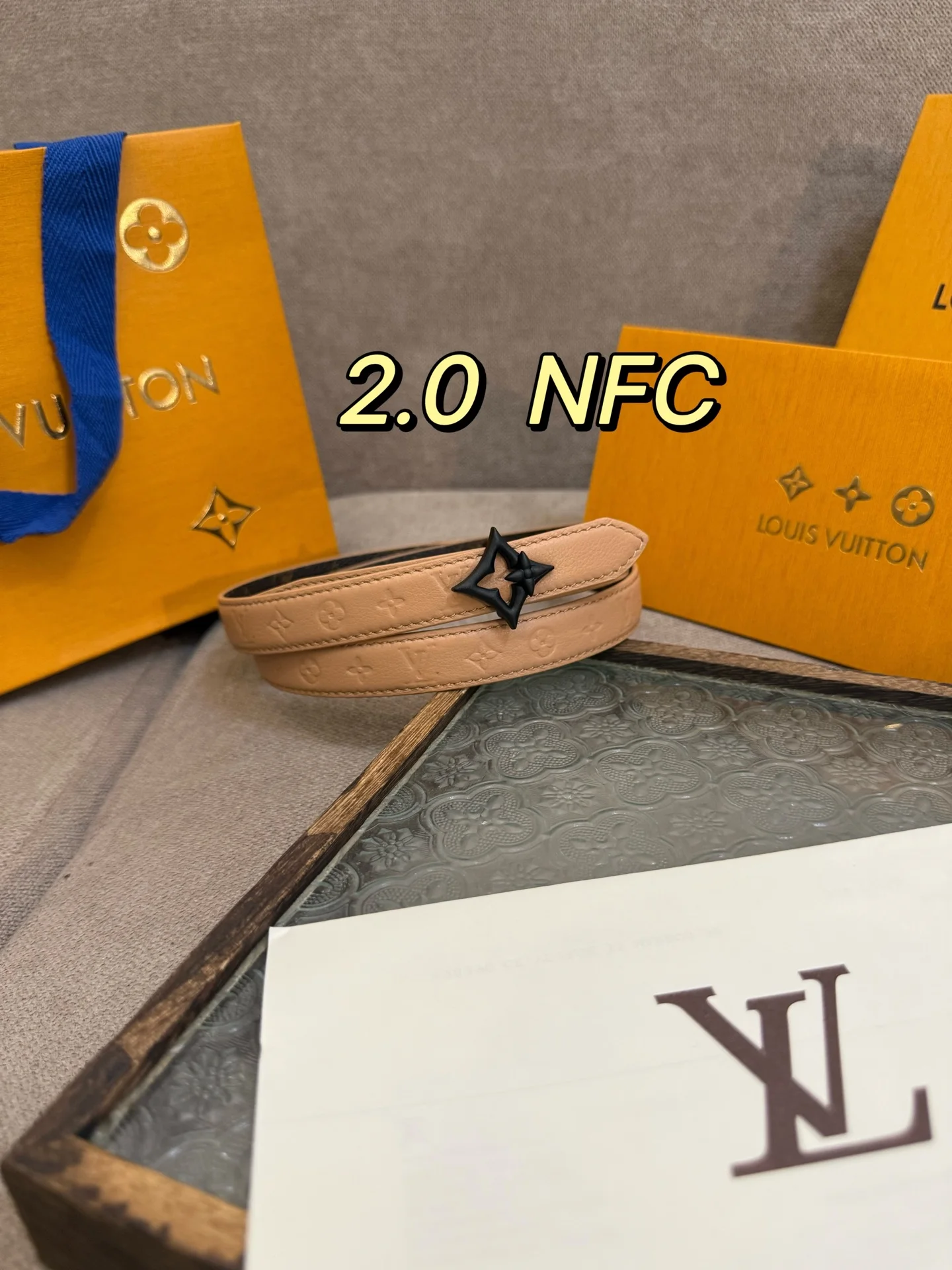 LVFlowergram 20mm Monogram Empreinte小牛皮 女士皮带 - 细节图 2