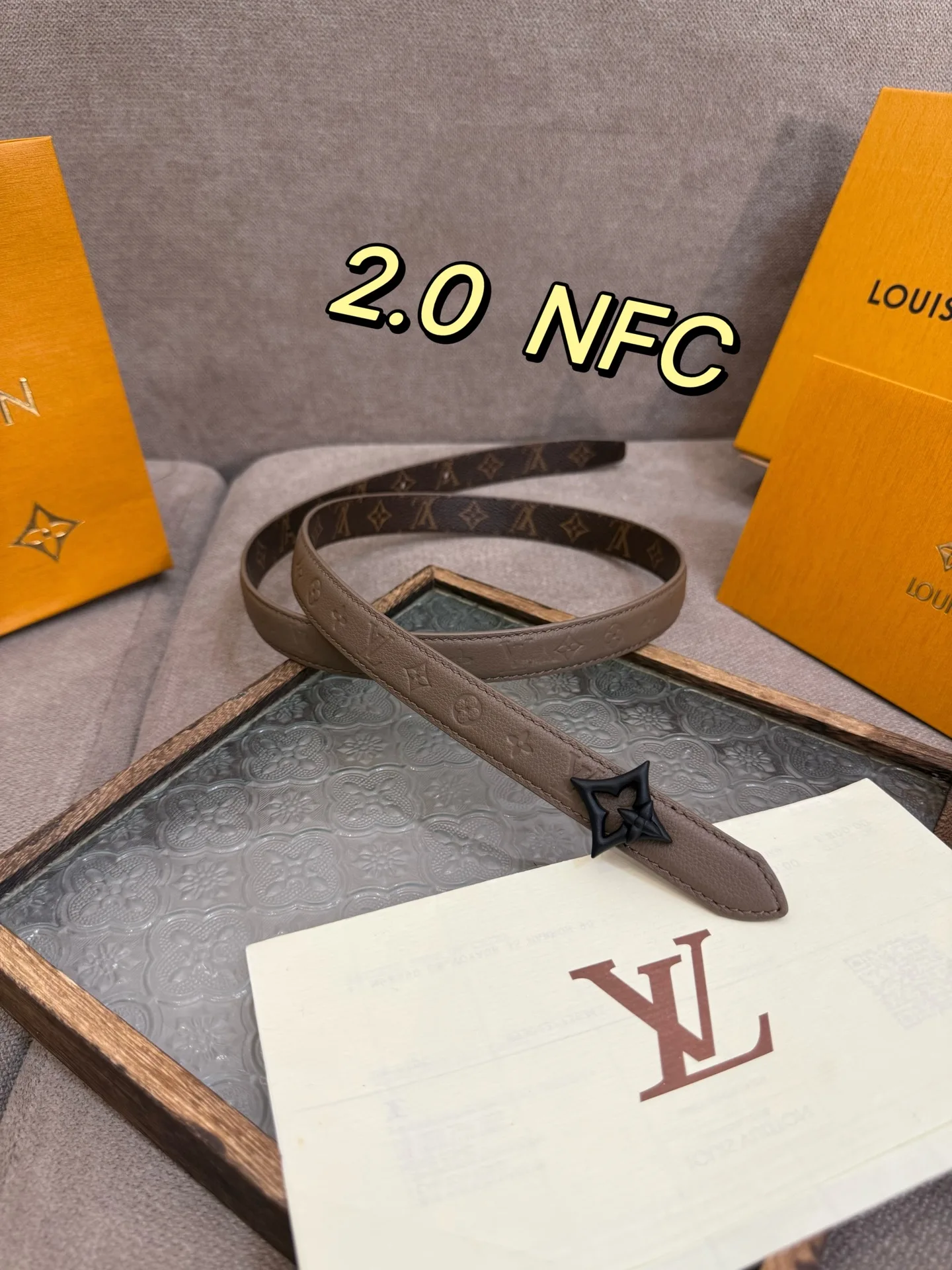 LVFlowergram 20mm Monogram Empreinte小牛皮 女士皮带 - 细节图 3