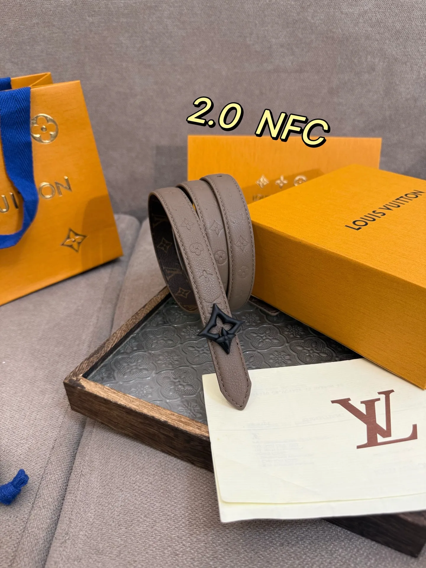 LVFlowergram 20mm Monogram Empreinte小牛皮 女士皮带 - 细节图 4