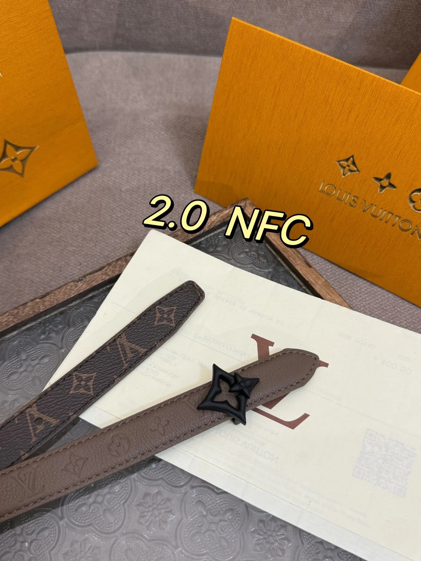 LVFlowergram 20mm Monogram Empreinte小牛皮 女士皮带 - 细节图 5