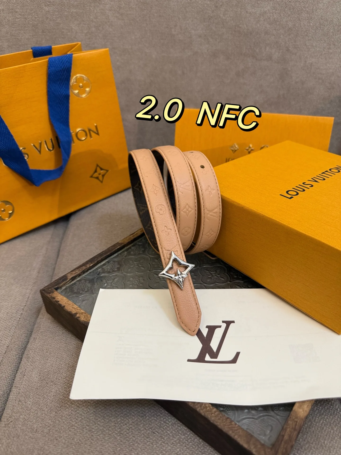 Louis Vuitton Flowergram 20mm Monogram Empreinte Calf Leather Belt - Detail view 4