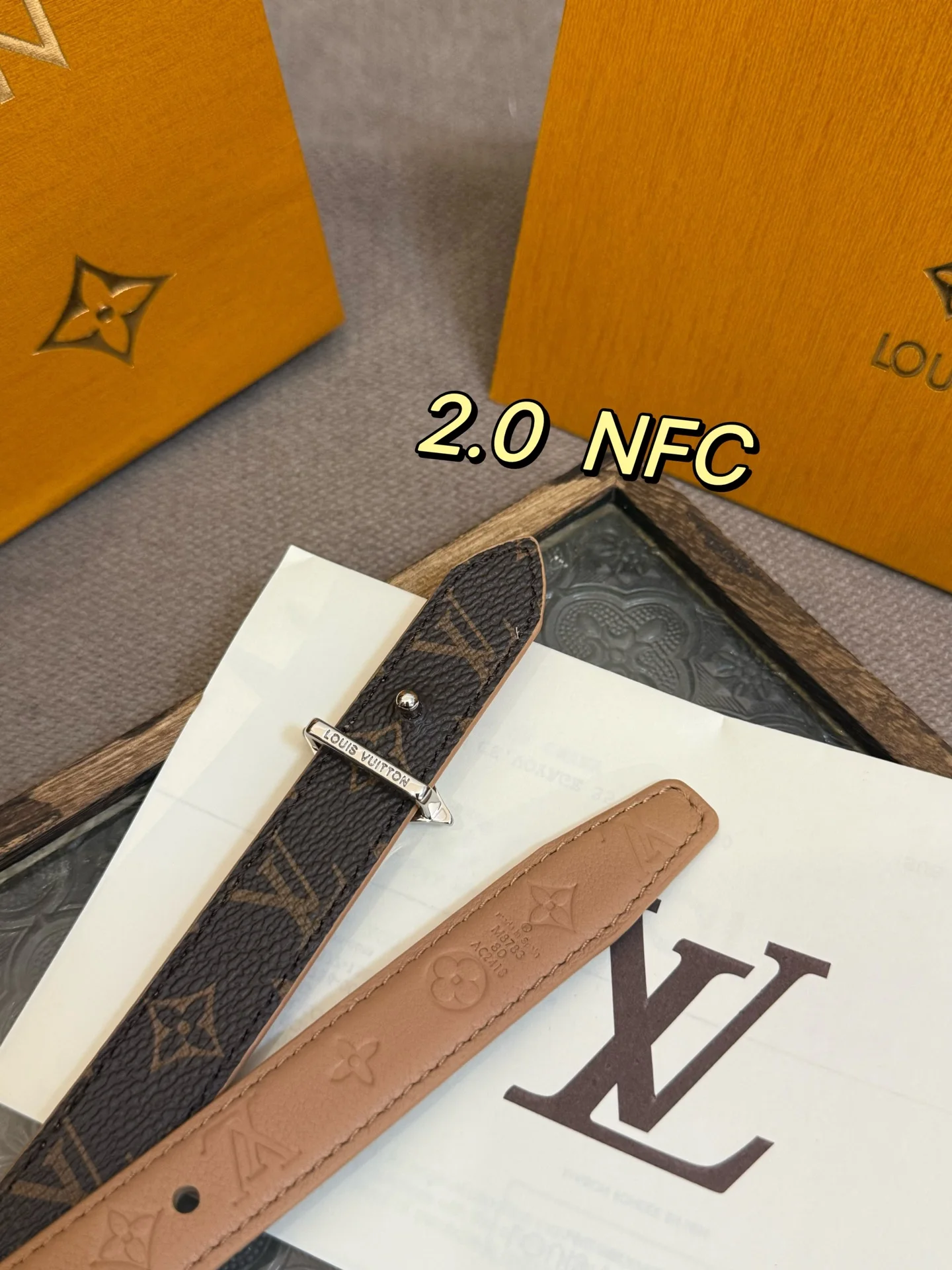 Louis Vuitton Flowergram 20mm Monogram Empreinte Calf Leather Belt - Detail view 6