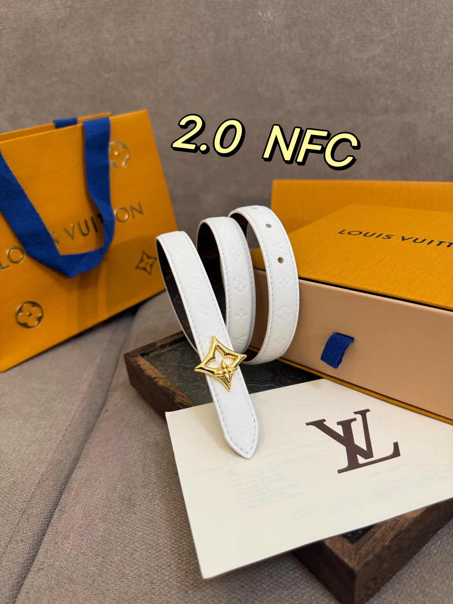 LVFlowergram 20mm Monogram Empreinte小牛皮 女士皮带 - 细节图 4