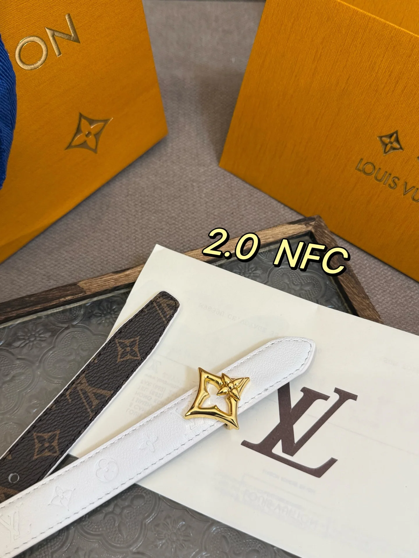 LVFlowergram 20mm Monogram Empreinte小牛皮 女士皮带 - 细节图 5