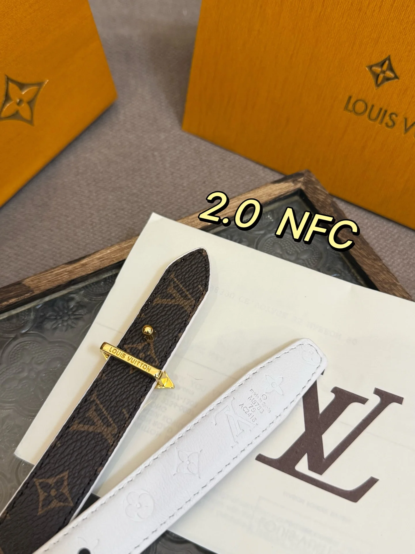 LVFlowergram 20mm Monogram Empreinte小牛皮 女士皮带 - 细节图 6