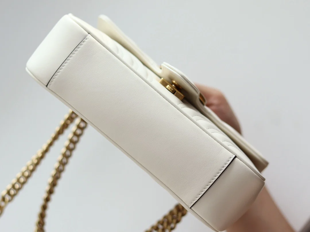 Gucci 446744 GG Marmont Chevron Chain Bag - Detail view 4
