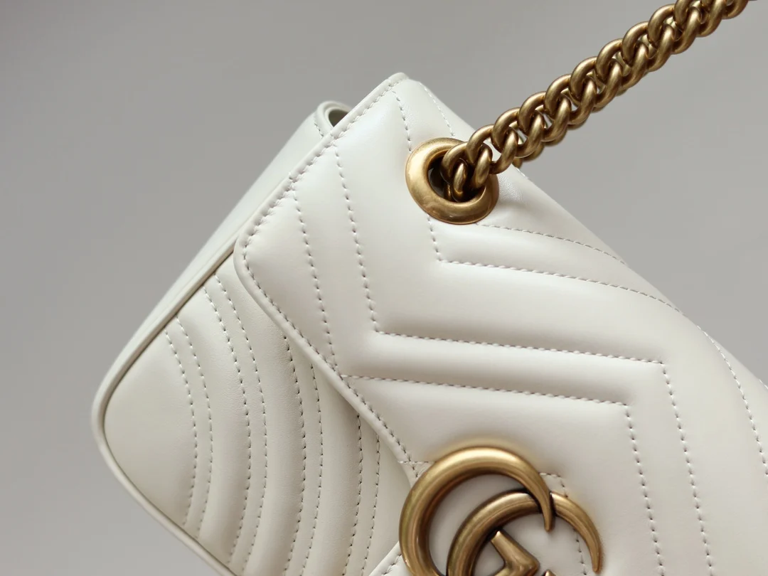 Gucci 446744 GG Marmont Chevron Chain Bag - Detail view 5