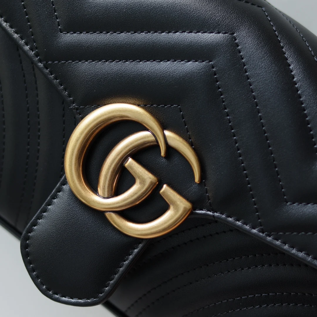 Gucci 443497 GG Marmont chevron chain bag - Detail view 2