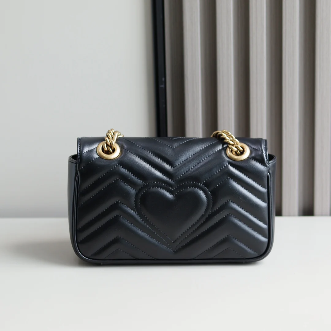 Gucci 446744 GG Marmont Chevron Chain Bag - Detail view 9