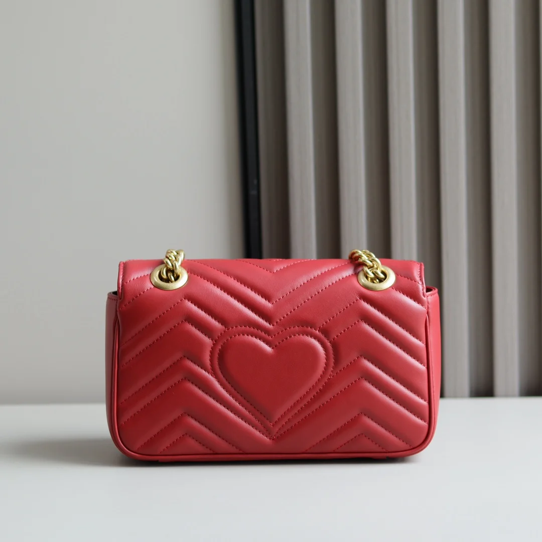Gucci 446744 GG Marmont Chevron Chain Bag - Detail view 9