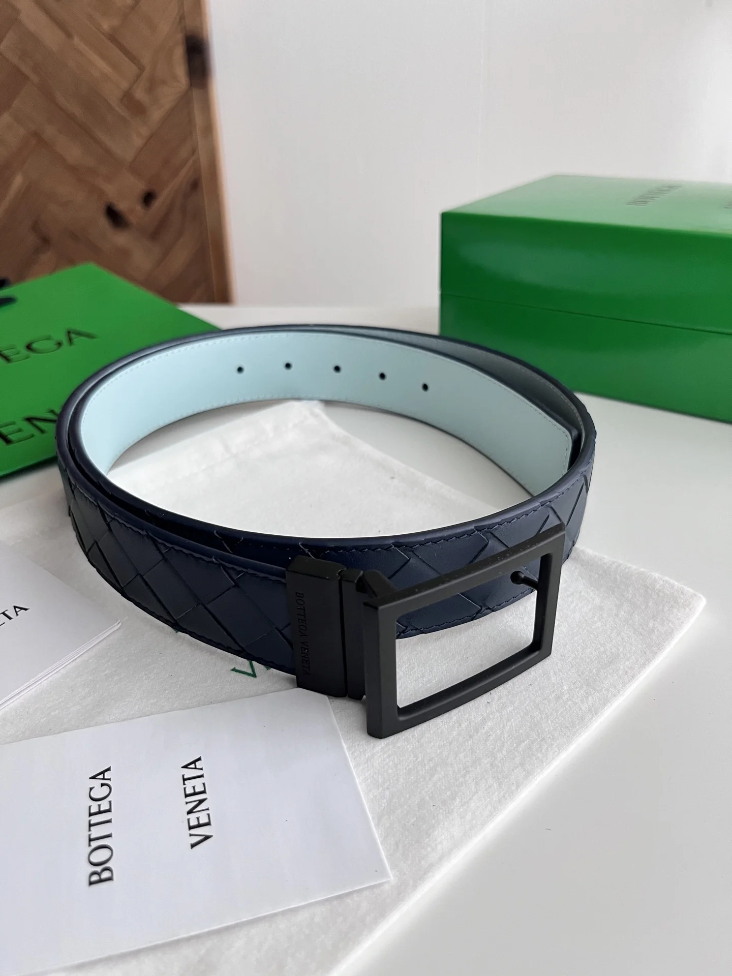 Bottega Veneta 35MM 2025 intreccio new men s woven belt - Detail view 1