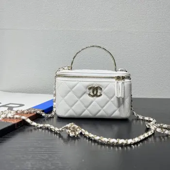 原厂皮 25s新品 球纹牛皮 钢制亮金五金 尺寸:17cmx9.5cmx8cm 型号:AP4590