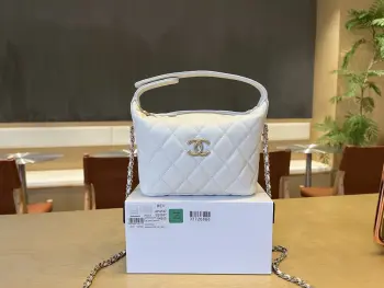 Chane1 25C饭盒包 小牛皮与金属链条  设计风格 双c 大logo 小巧身 能轻松容纳手机及日常必需品 无论是搭配休闲装还是正装 都能轻松驾驭 选择一些简约的服装 让包包成为整体造型的焦点 优雅与实用性完美结合 尺寸:21.5 19 6cm