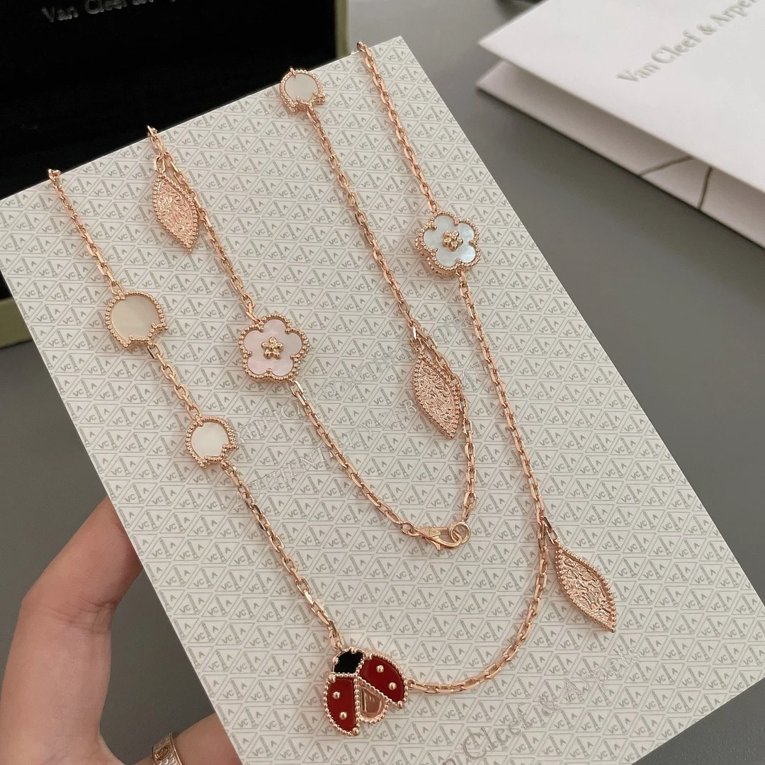 Van Cleef Arpels Sterling Silver Ladybug Sweater Necklace - Detail view 3