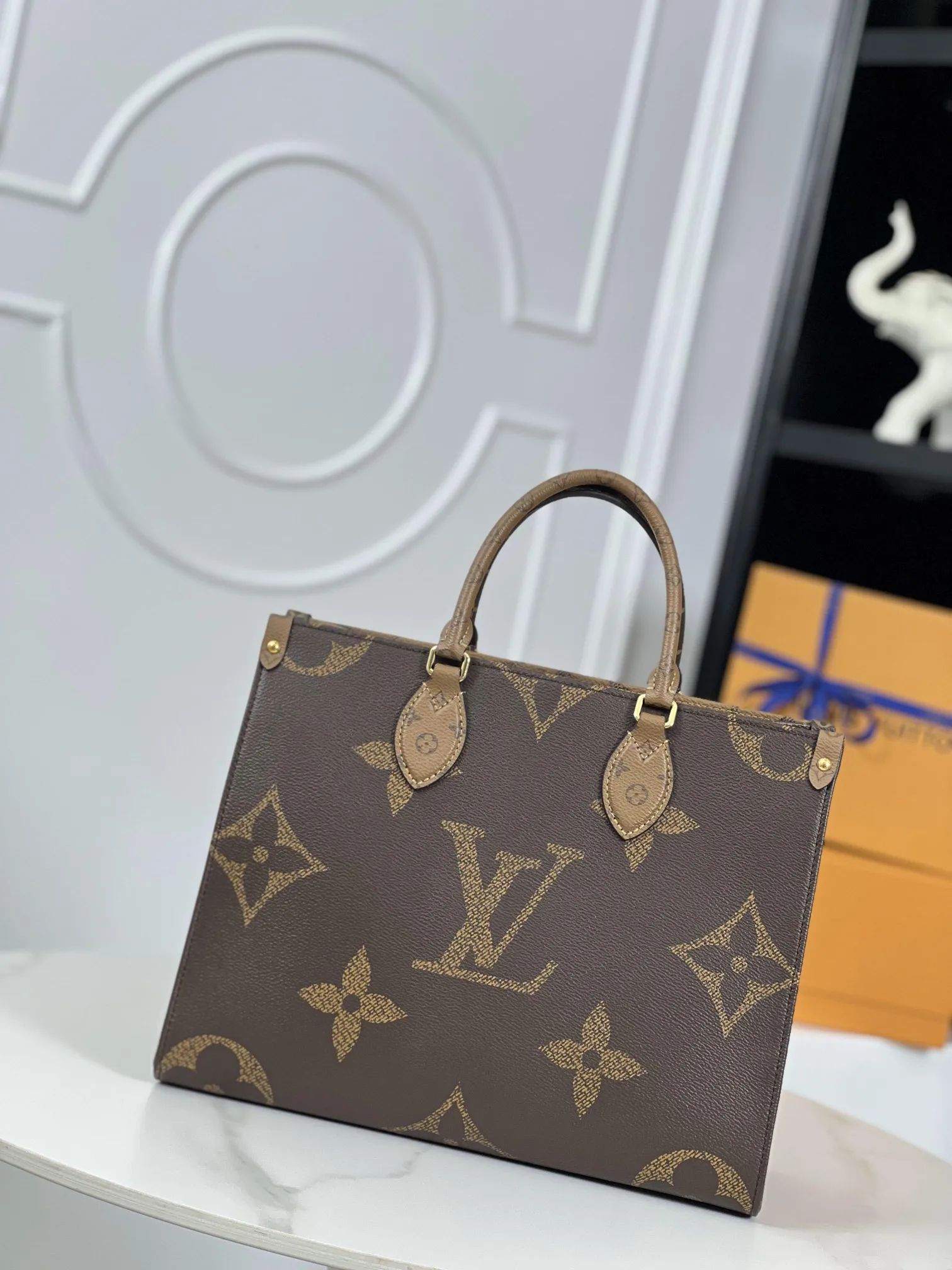 LV海外原单M45321 Onthego 中号手袋 手提单肩背包 - 细节图 1