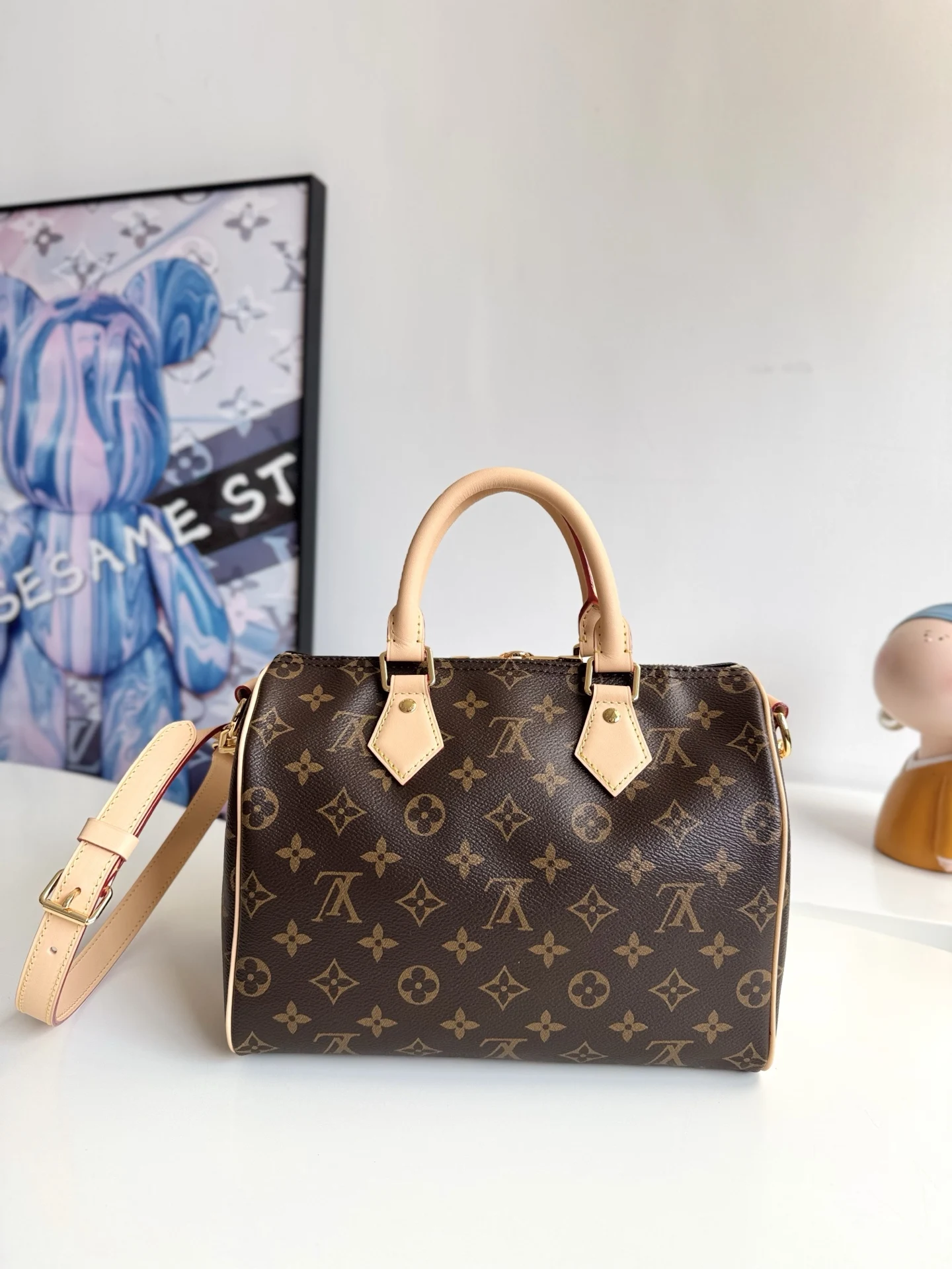 LV海外原单M46977 Speedy 25 手提斜挎包 - 细节图 3