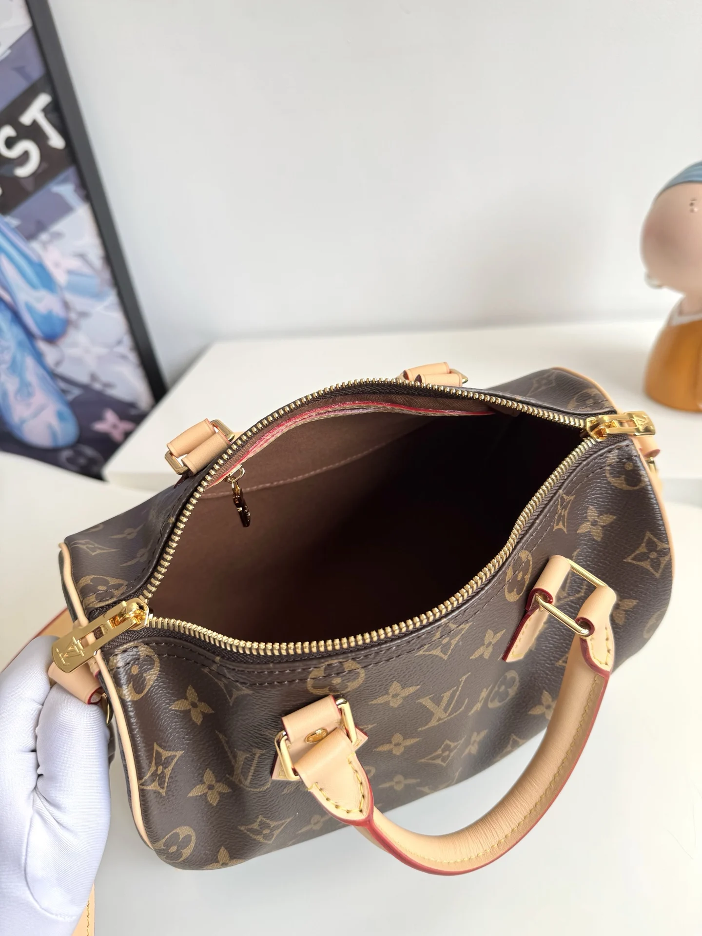 LV海外原单M46977 Speedy 25 手提斜挎包 - 细节图 8