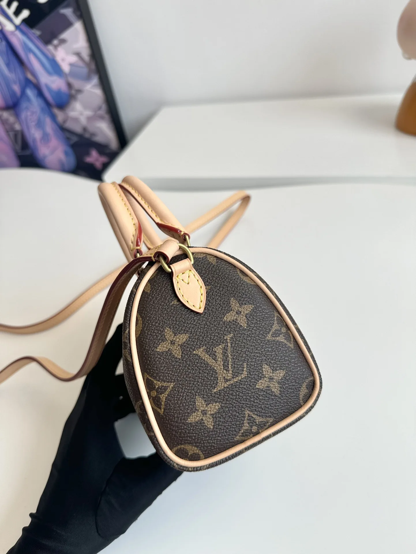 LV海外原单M61252 Nano Speedy手袋 手提斜挎包 - 细节图 2