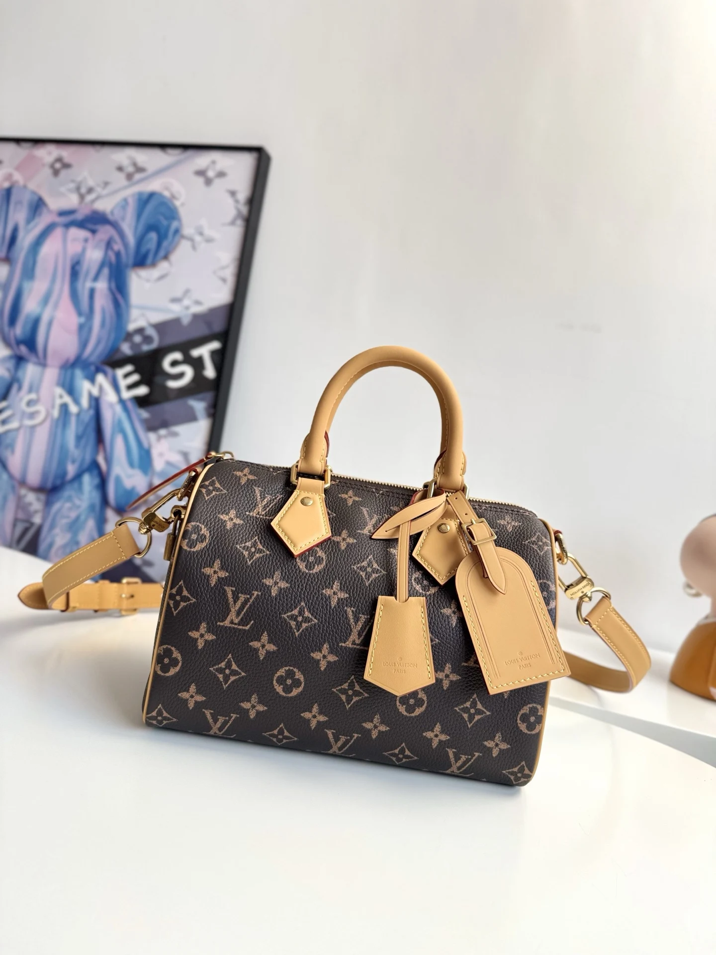 LV海外原单M24443  Speedy P9 Bandouliere 25 手提斜挎包