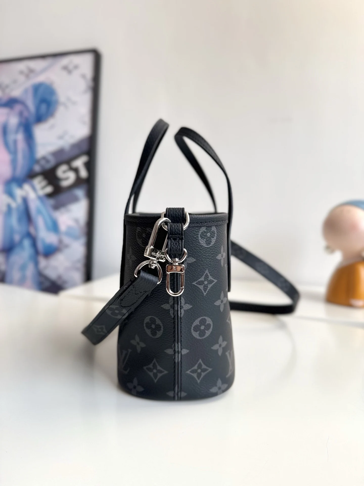 LV海外原单M15210 Neverfull Bandouliere Inside Out BB 手提斜挎包 - 细节图 2