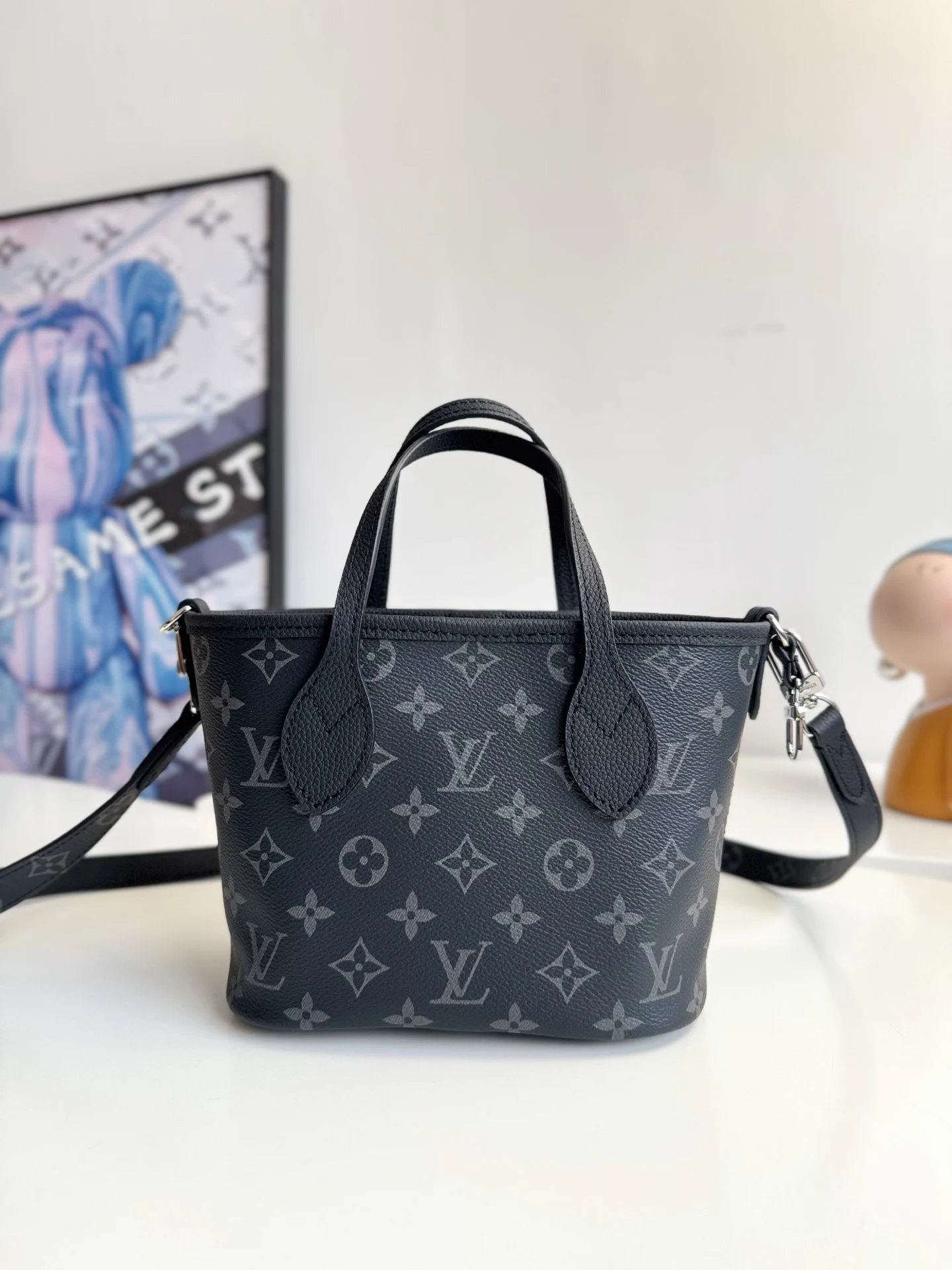LV海外原单M15210 Neverfull Bandouliere Inside Out BB 手提斜挎包 - 细节图 3
