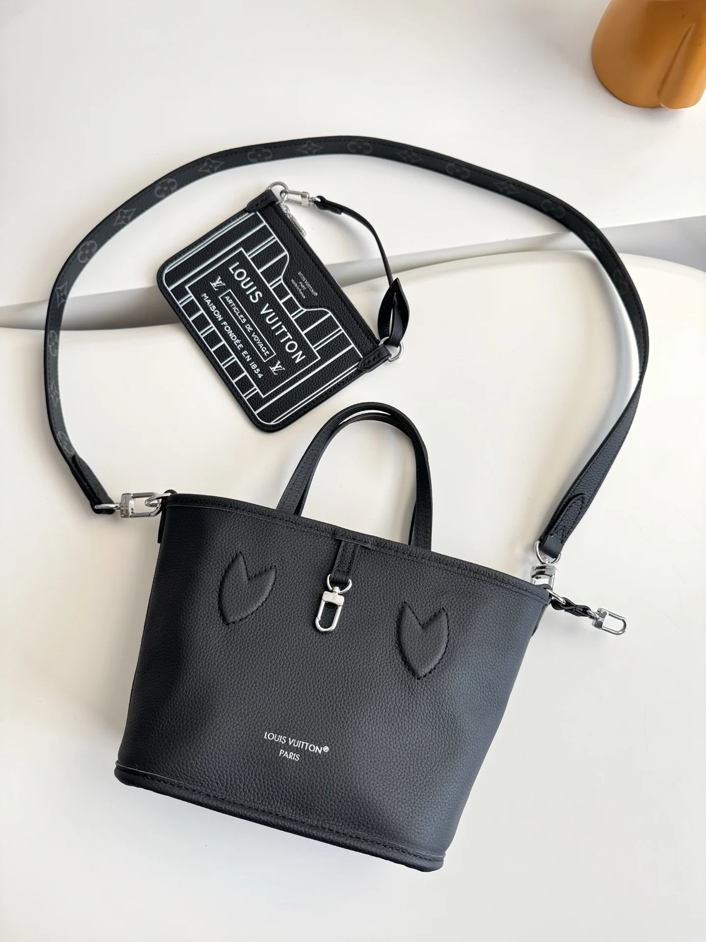 LV海外原单M15210 Neverfull Bandouliere Inside Out BB 手提斜挎包 - 细节图 5