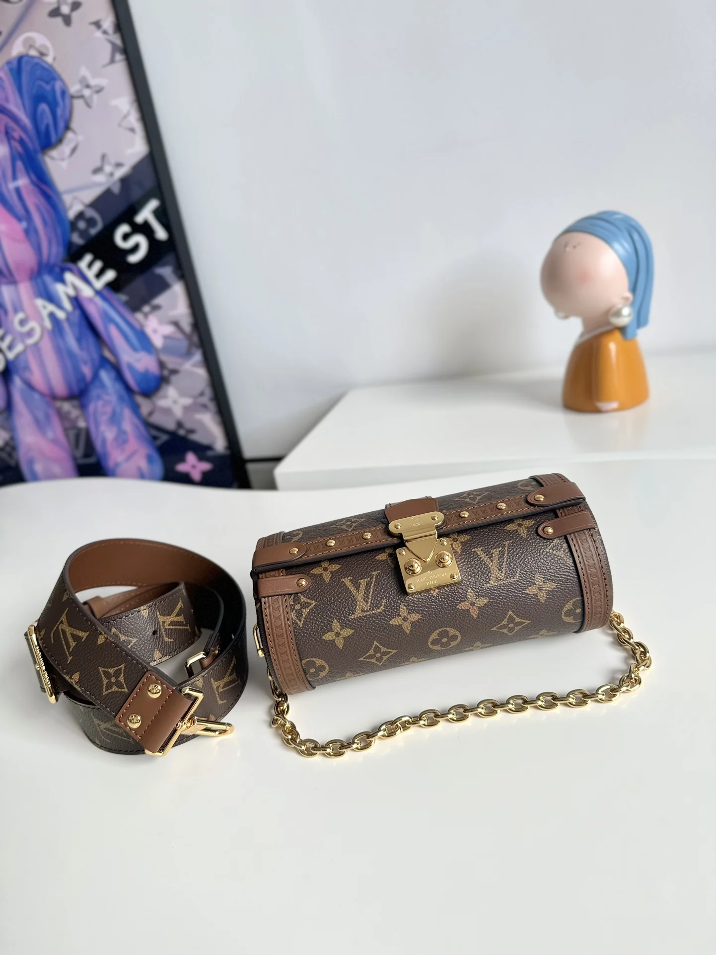 LV海外原单M57835 Papillon Trunk 手袋 斜挎包