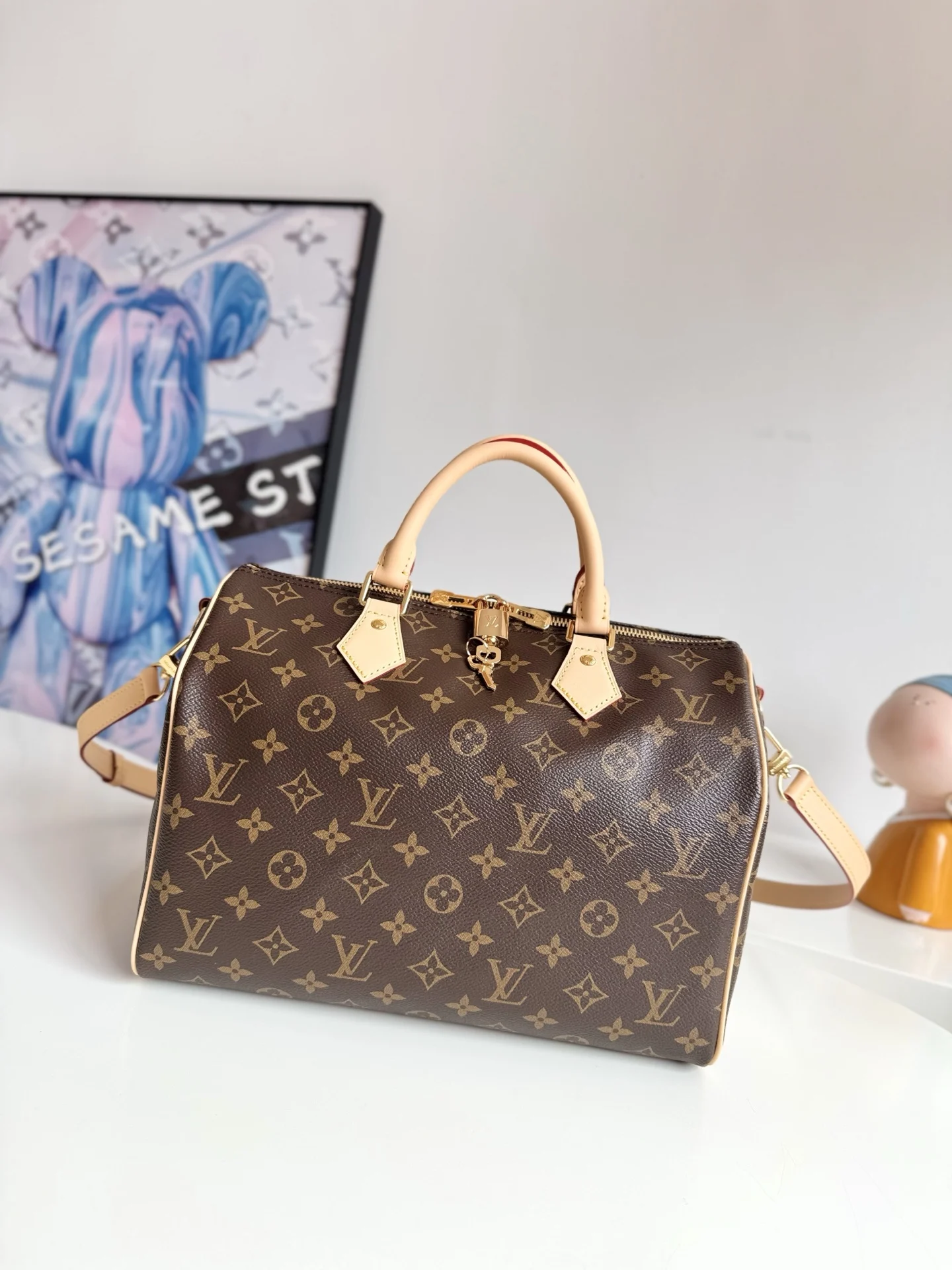 LV海外原单M46980 Speedy 30 手提斜挎包 - 细节图 1