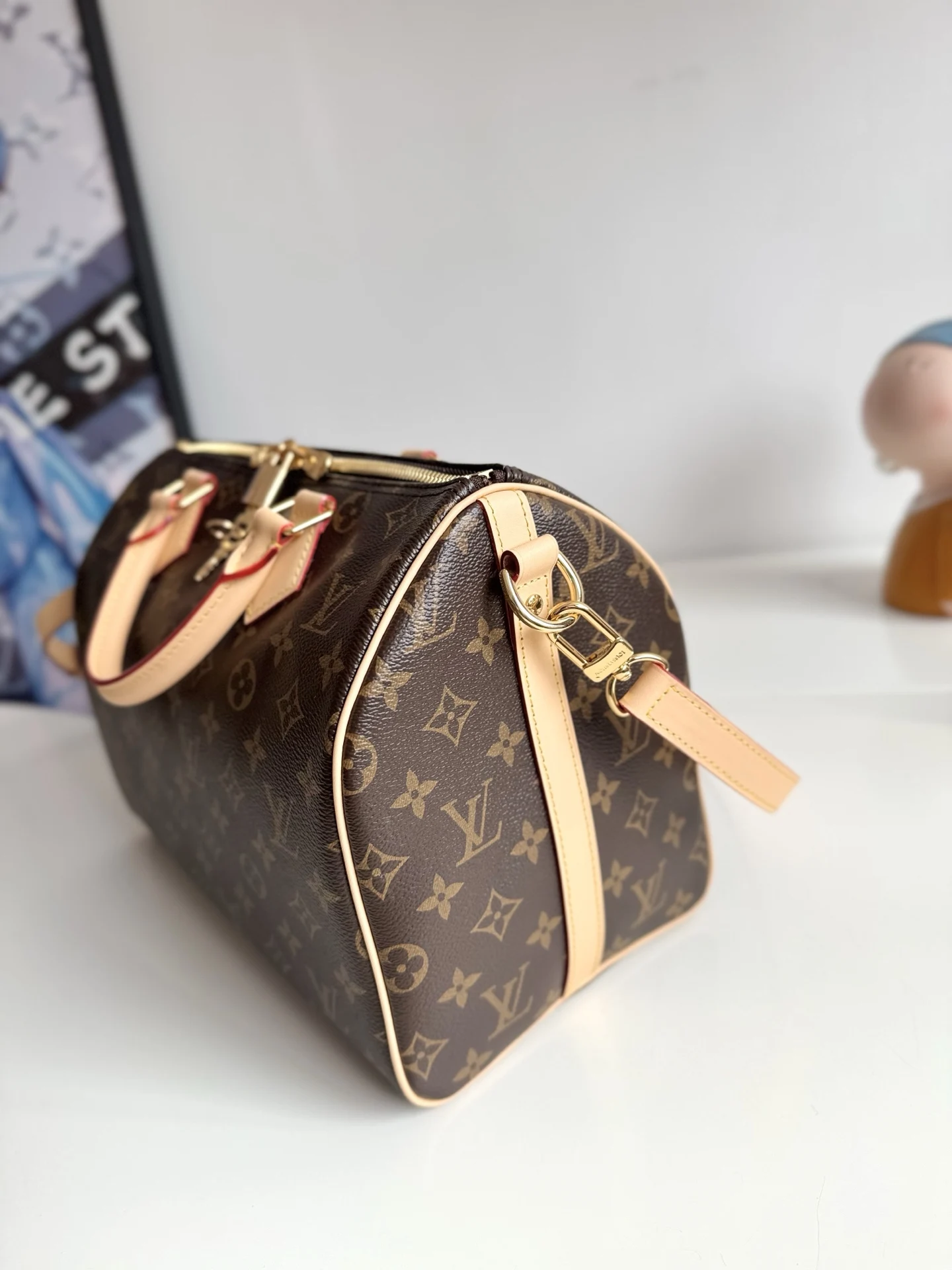 LV海外原单M46980 Speedy 30 手提斜挎包 - 细节图 2