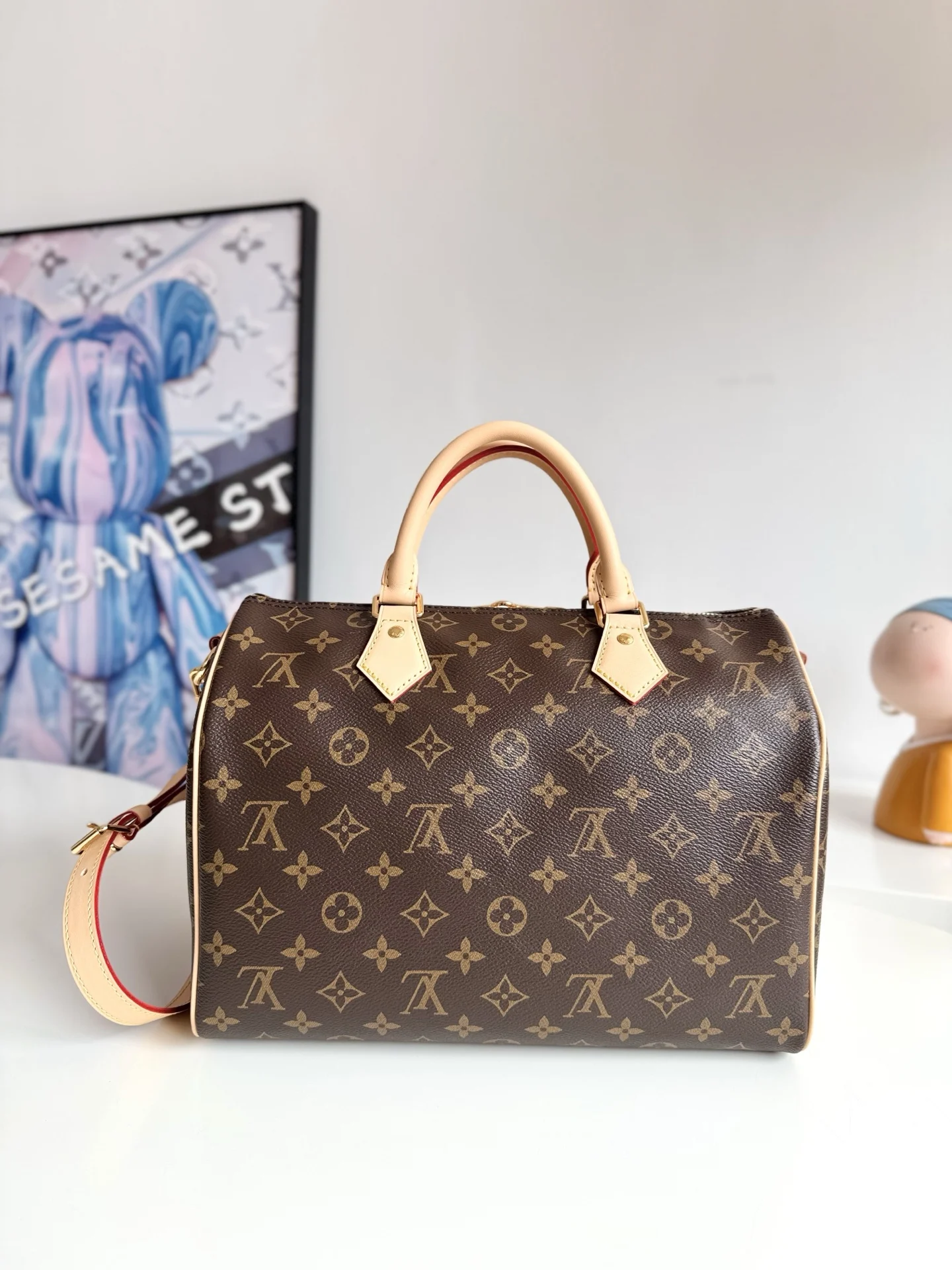 LV海外原单M46980 Speedy 30 手提斜挎包 - 细节图 3