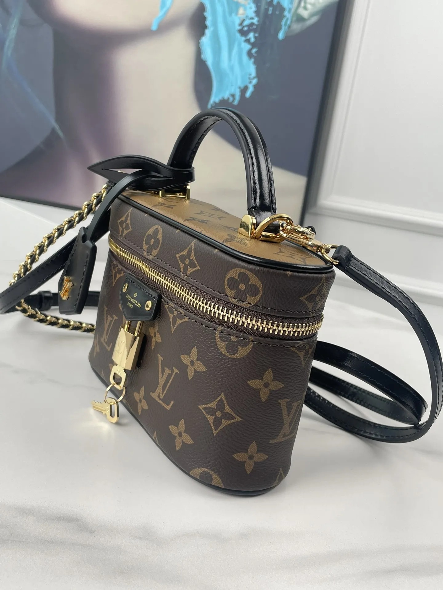 LV海外原单M47125 Vanity Chain Pouch 手袋 手提斜挎包 - 细节图 3