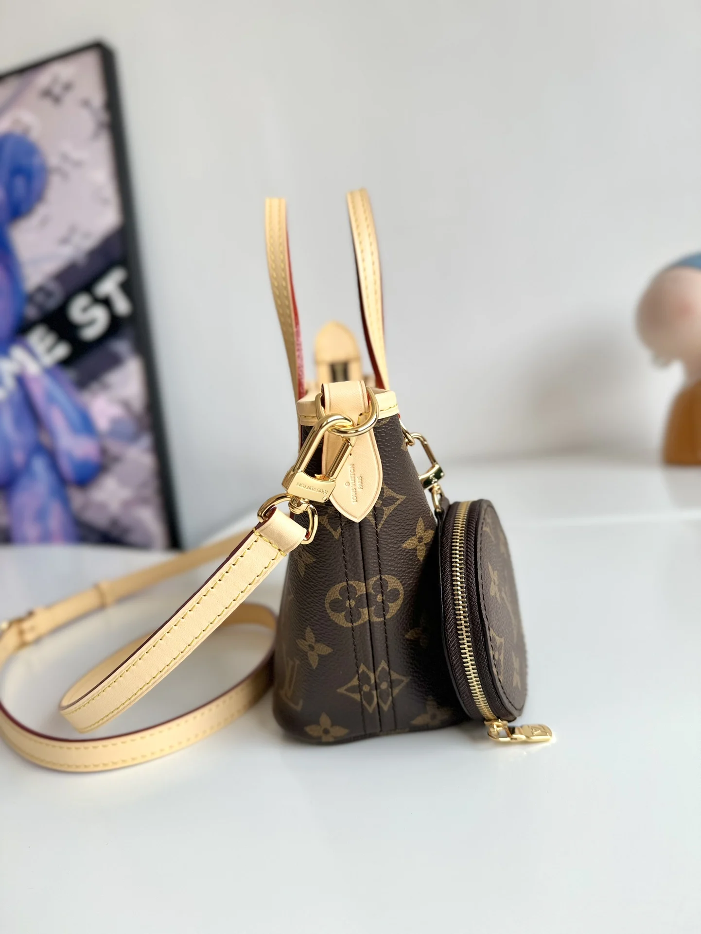 LV海外原单M46705 Neverfull 迷你 手提斜挎包 - 细节图 2