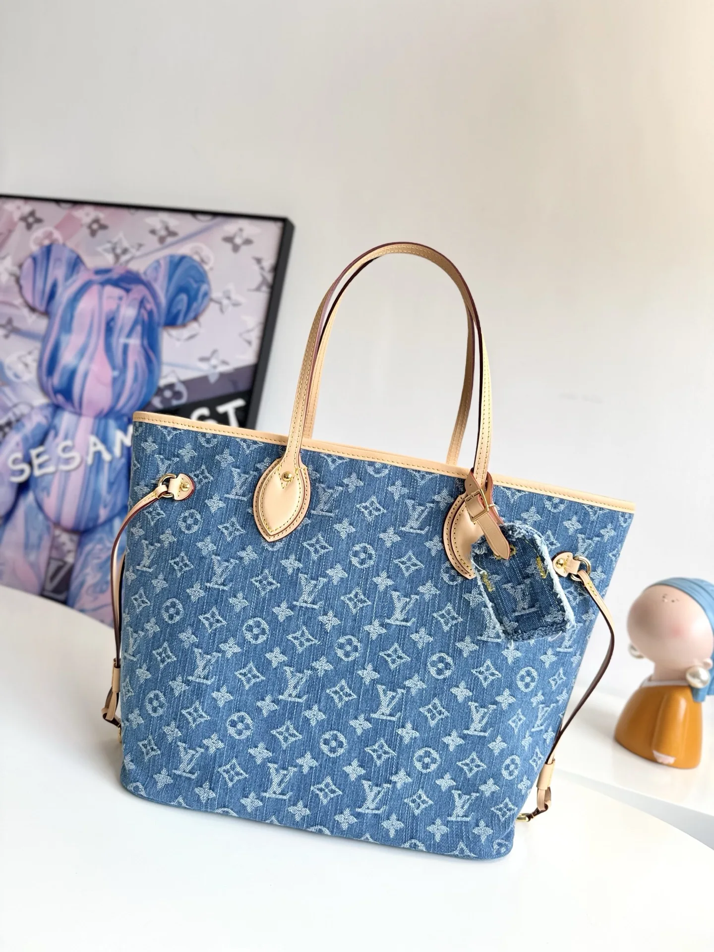 Louis Vuitton Overseas original M13192 Neverfull medium handbag shoulder bag - Detail view 1