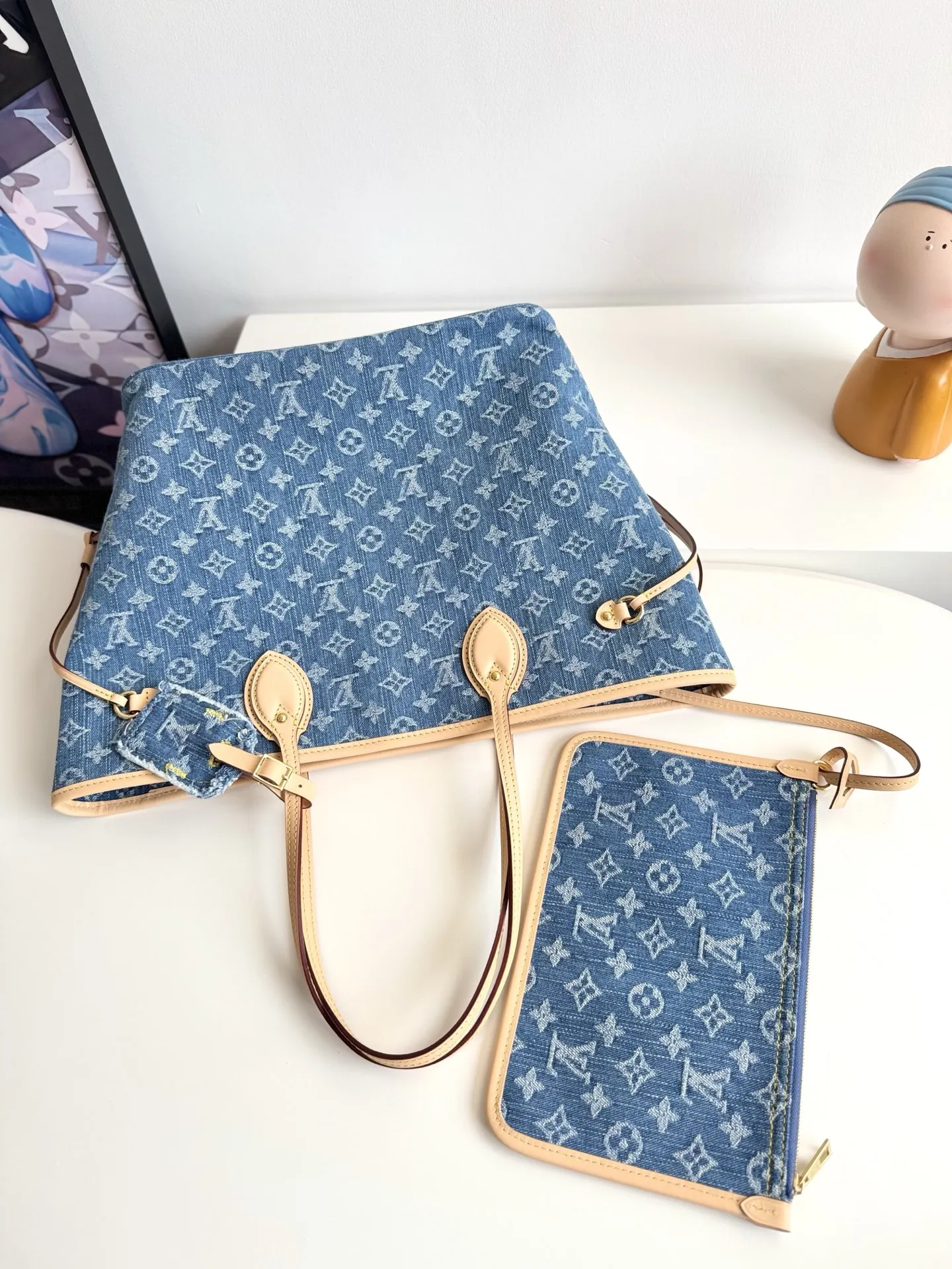 Louis Vuitton Overseas original M13192 Neverfull medium handbag shoulder bag - Detail view 5