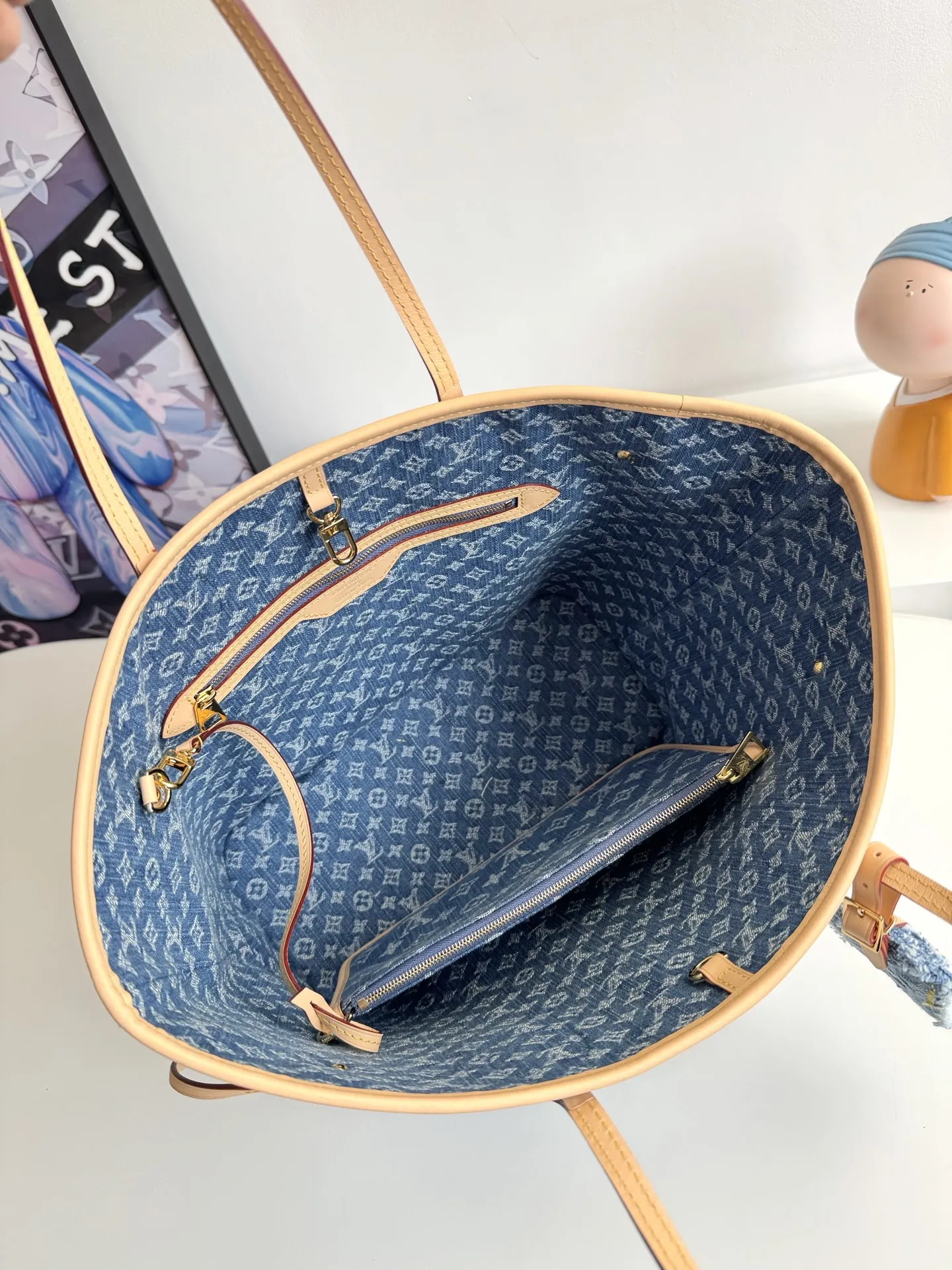 Louis Vuitton Overseas original M13192 Neverfull medium handbag shoulder bag - Detail view 7