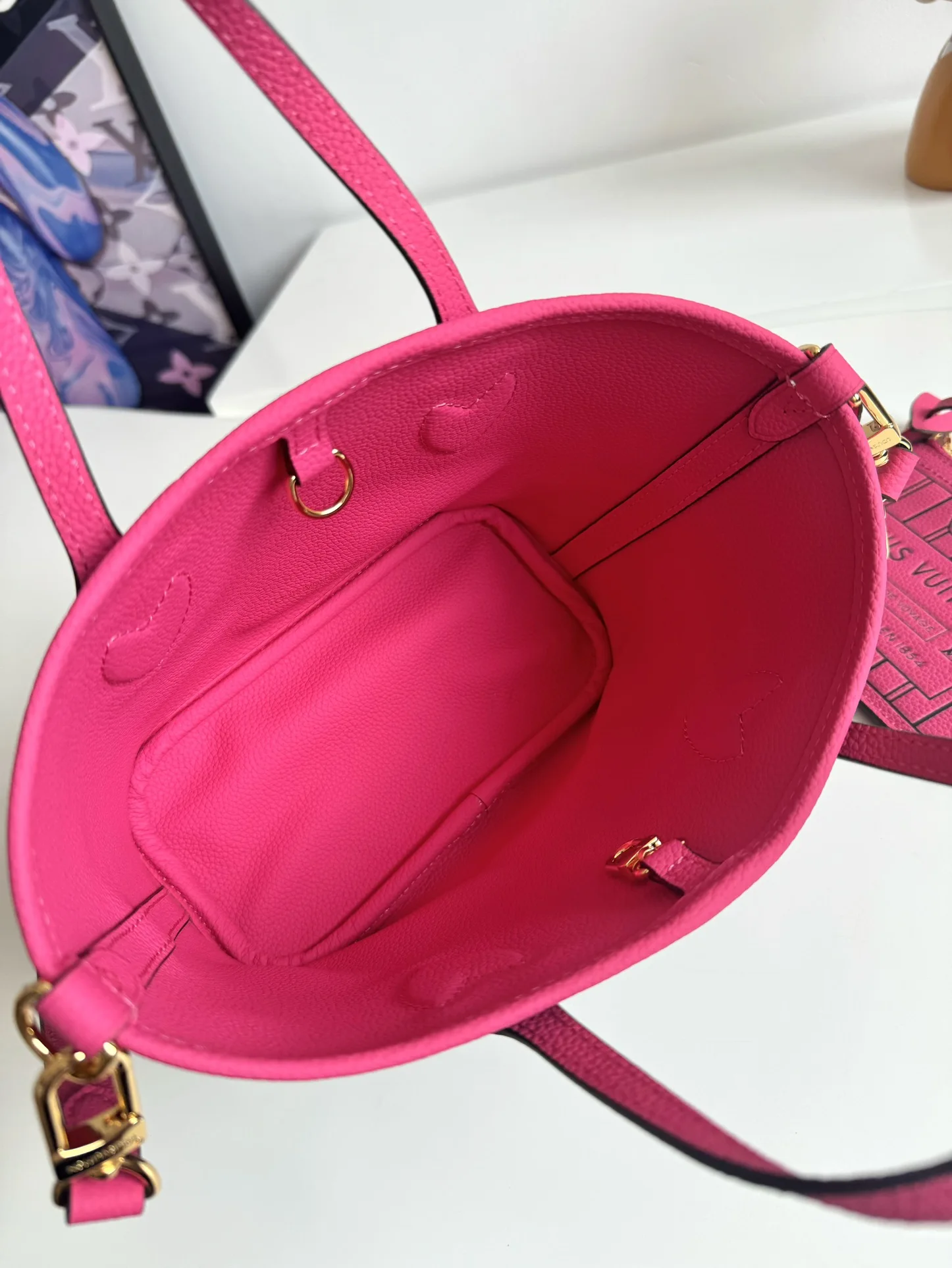 LV海外原单M12106 Neverfull Bandouliere Inside Out BB 手袋 手提斜挎包 - 细节图 8