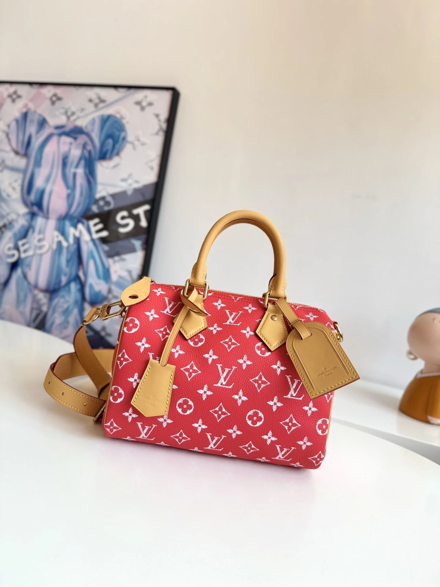 LV海外原单M24425 Speedy P9 Bandouliere25Monogram 手提斜挎包 - 细节图 1