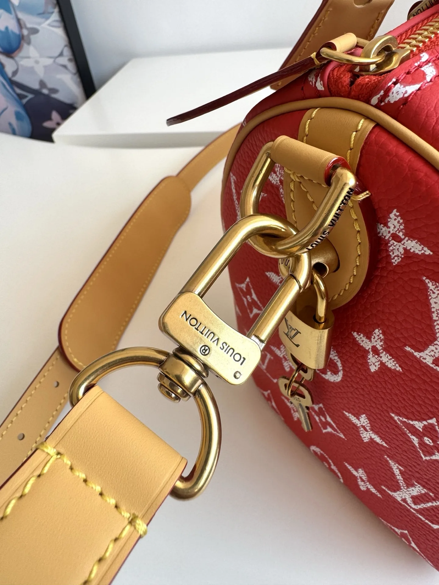 LV海外原单M24425 Speedy P9 Bandouliere25Monogram 手提斜挎包 - 细节图 5