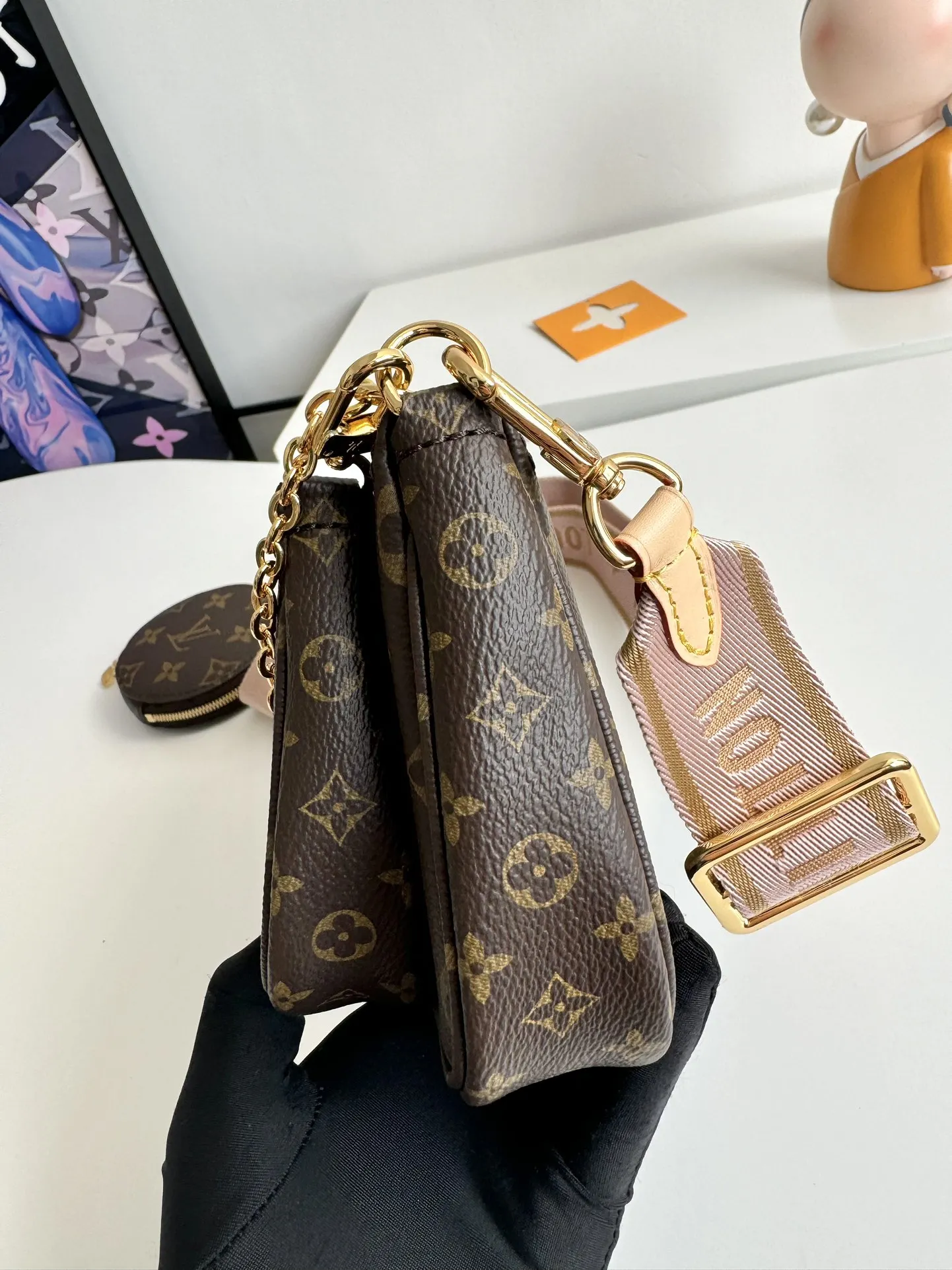 LV海外原单M44840 Multi Pochette Accessories 手袋 斜挎包 - 细节图 3