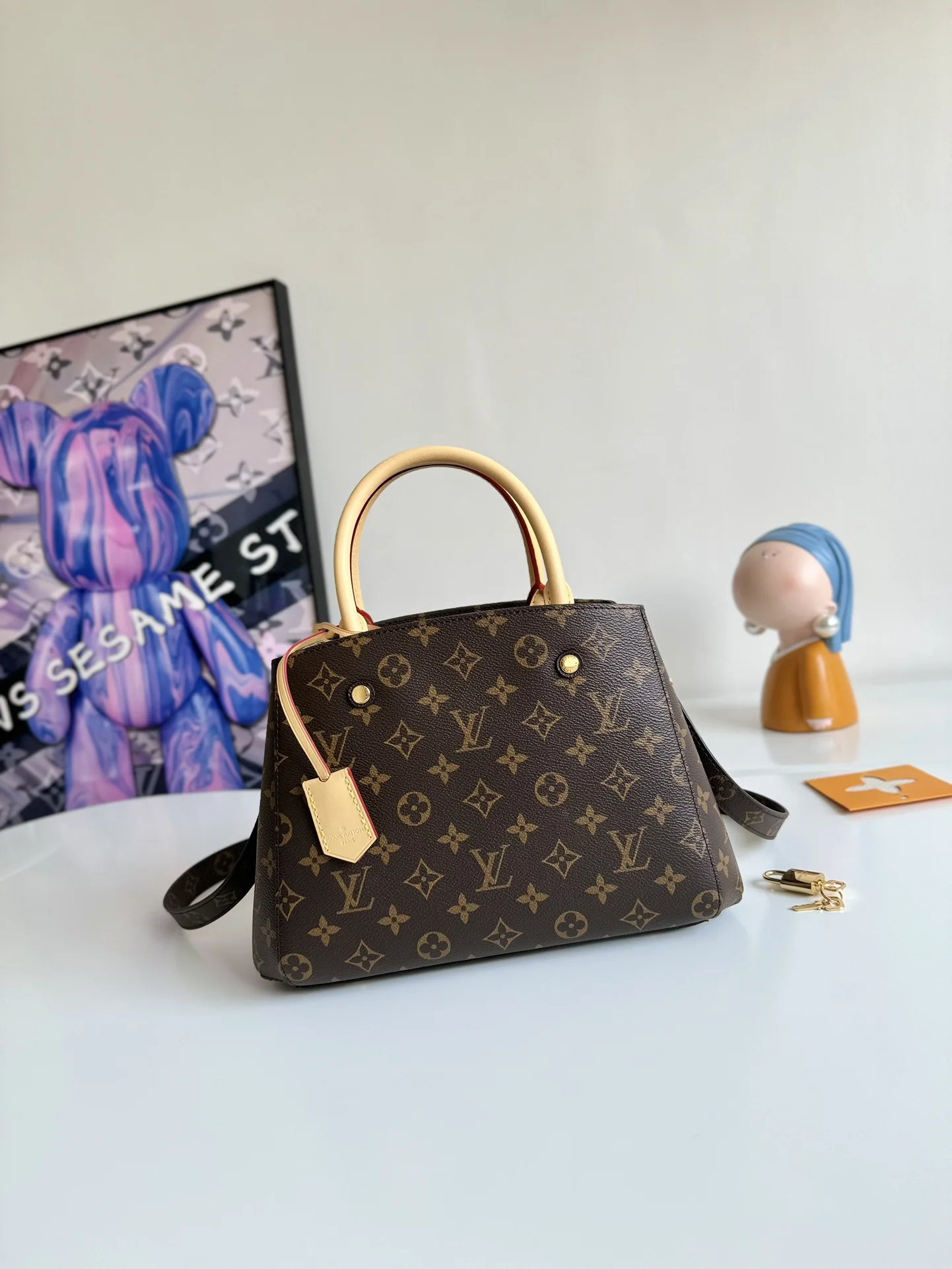 LV海外原单M41055 Montaigne BB 手袋 手提斜挎包 - 细节图 1