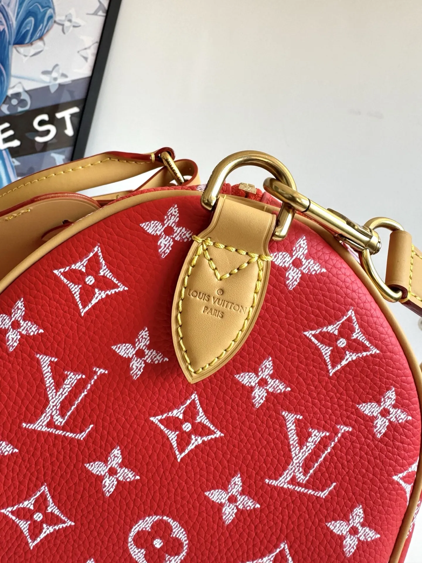 LV海外原单M14067 Speedy P9 Bandouliere 30 手提斜挎包 - 细节图 5