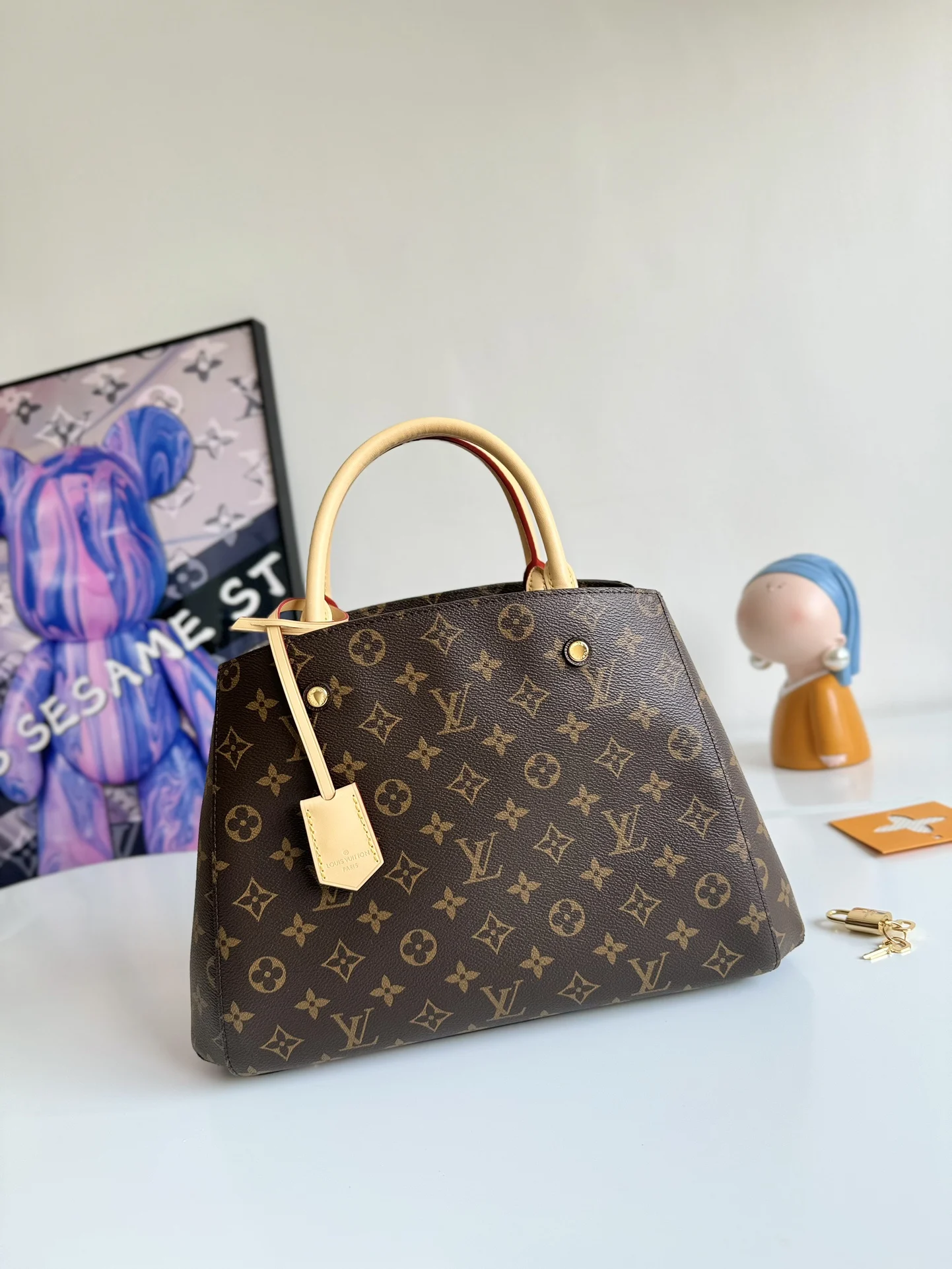 LV海外原单M41056 Montaigne 中号手袋 手提斜挎包
