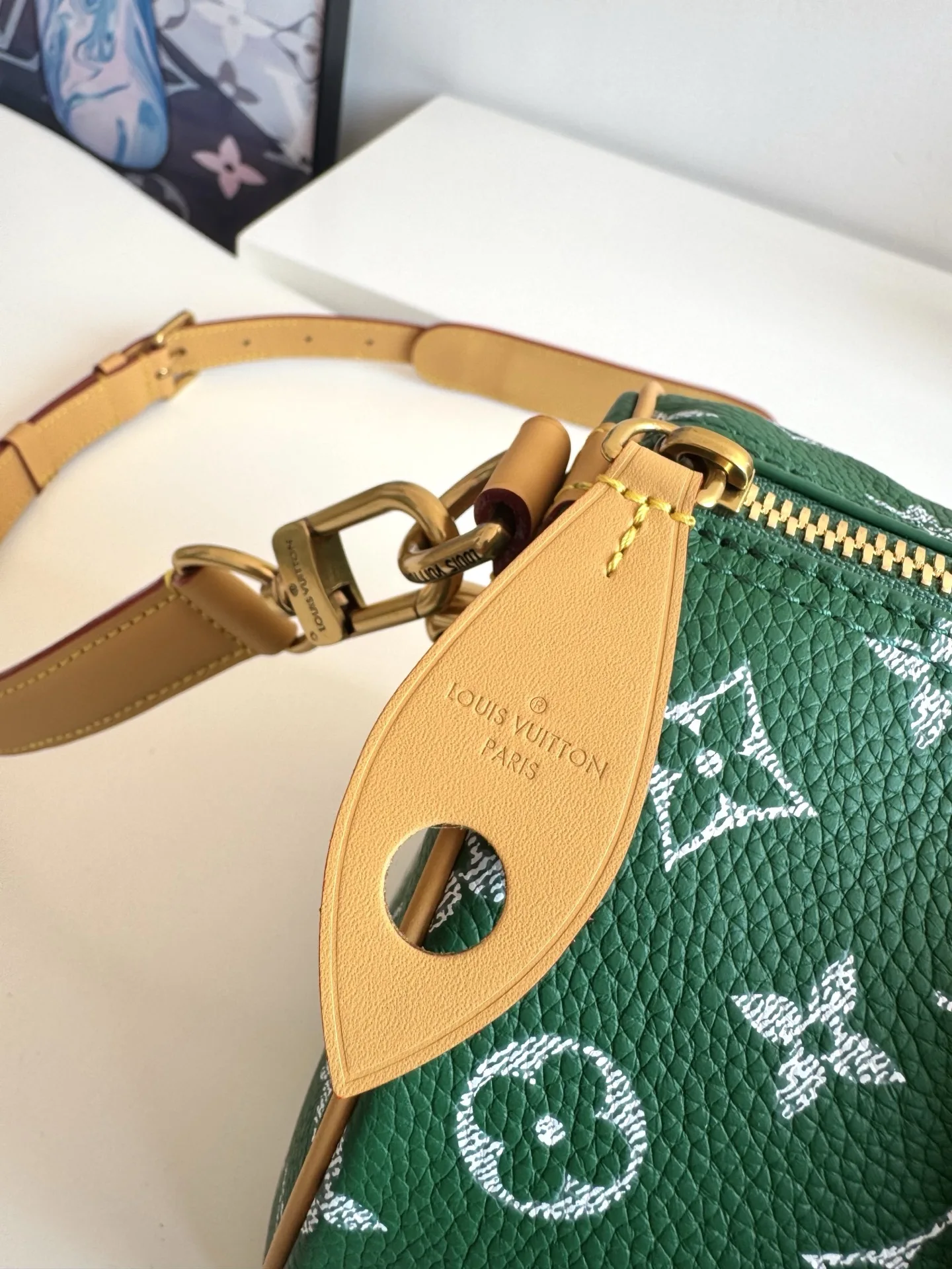 LV海外原单M14077 Speedy P9 Bandouliere 30 手提斜挎包 - 细节图 6