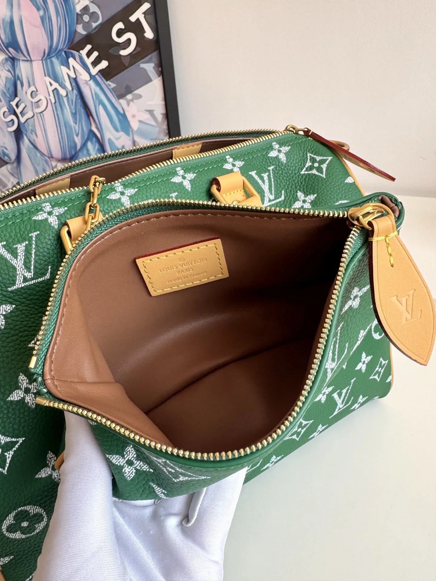 LV海外原单M14077 Speedy P9 Bandouliere 30 手提斜挎包 - 细节图 9