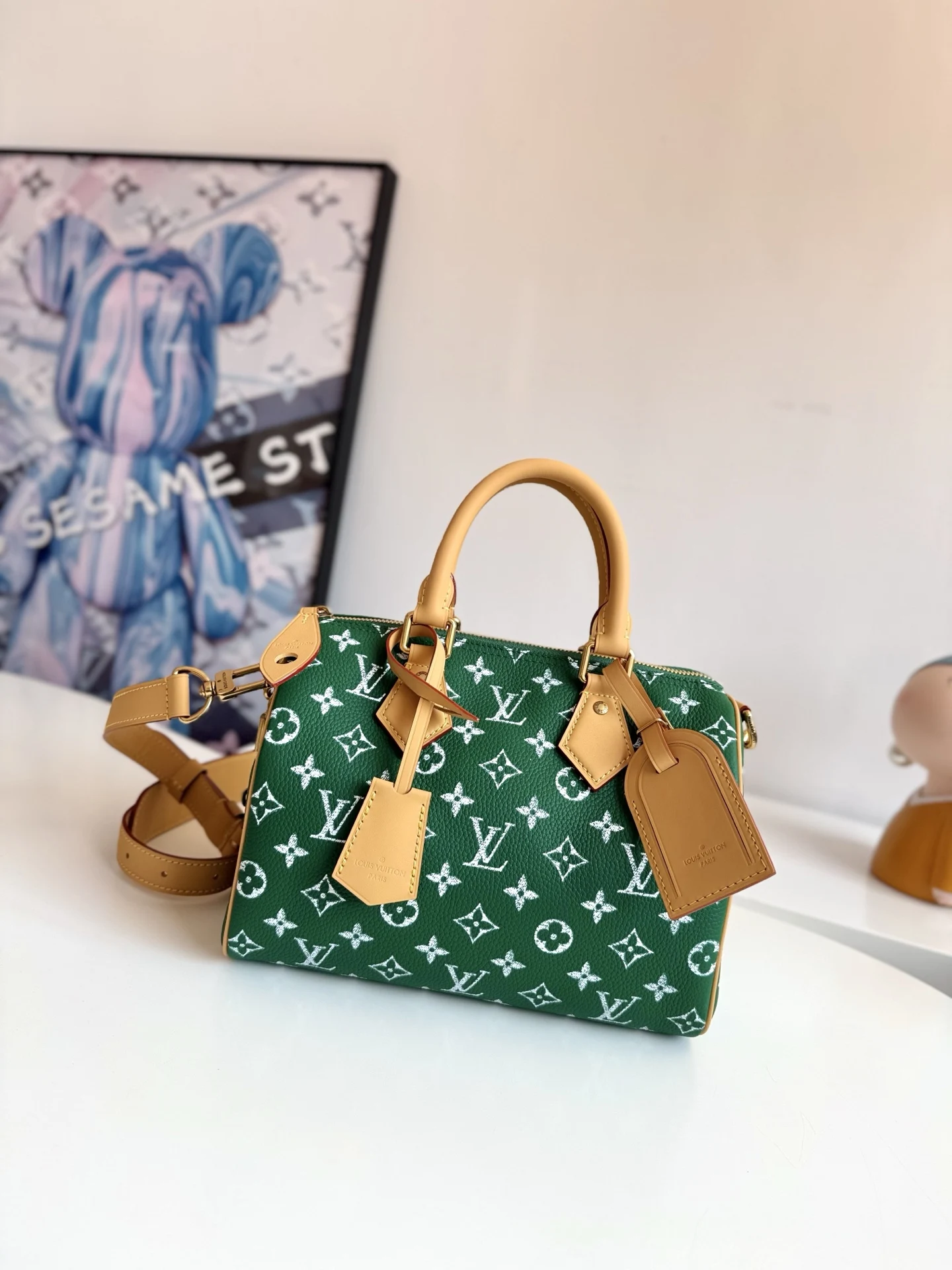 LV海外原单M24423 Speedy P9 Bandouliere25Monogram 手提斜挎包