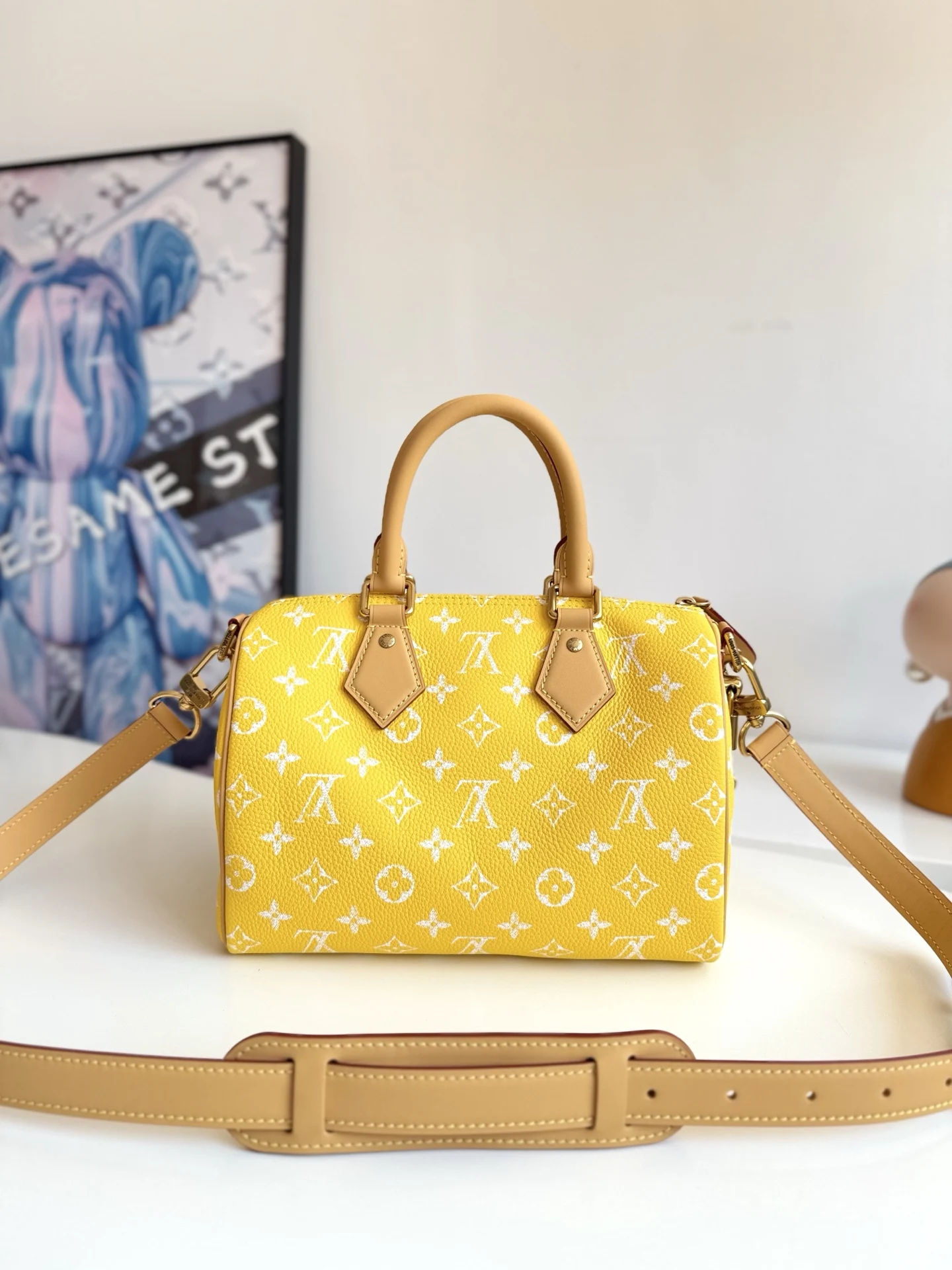 LV海外原单M24426 Speedy P9 Bandouliere25Monogram 手提斜挎包 - 细节图 3