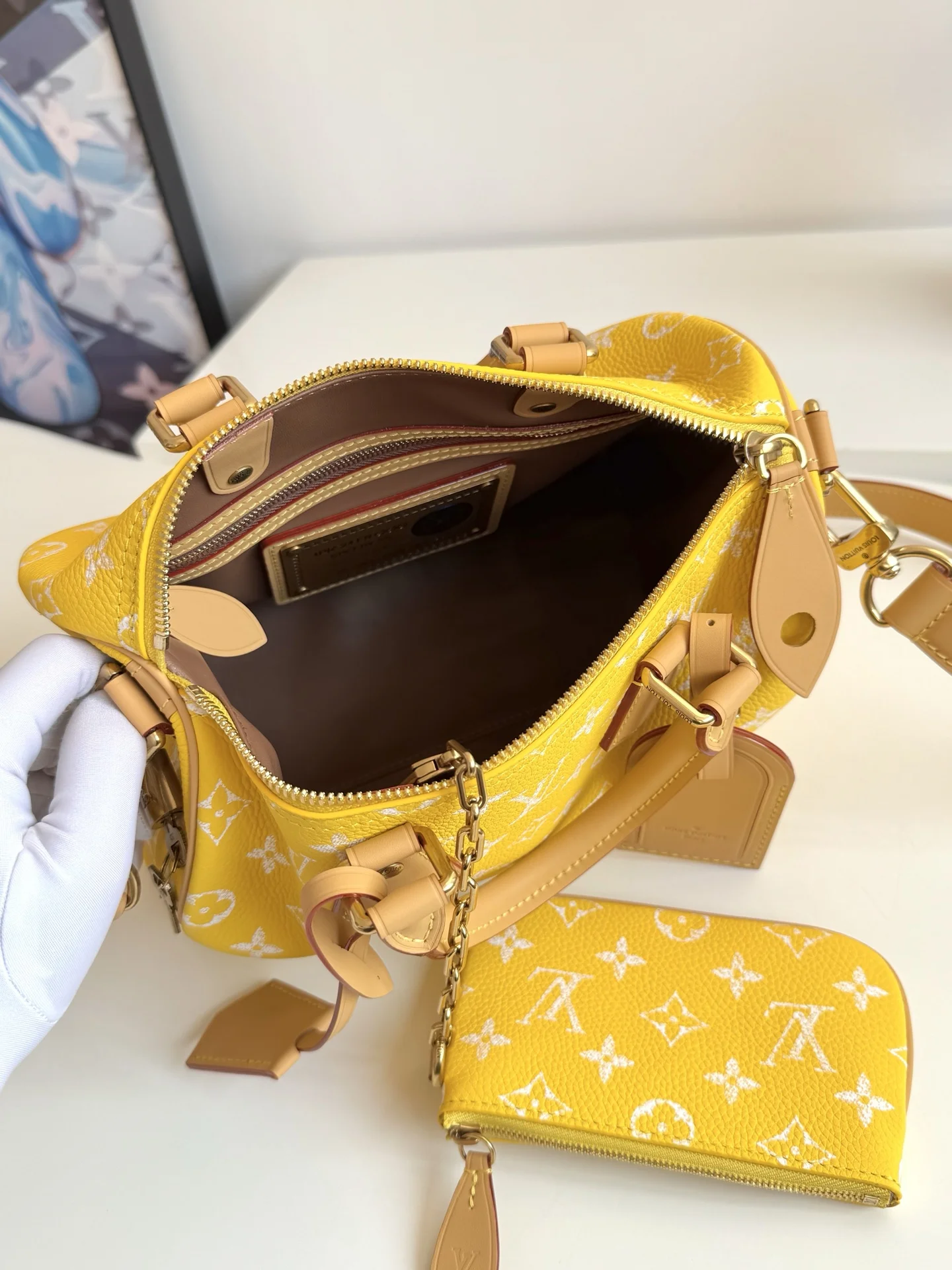 LV海外原单M24426 Speedy P9 Bandouliere25Monogram 手提斜挎包 - 细节图 7